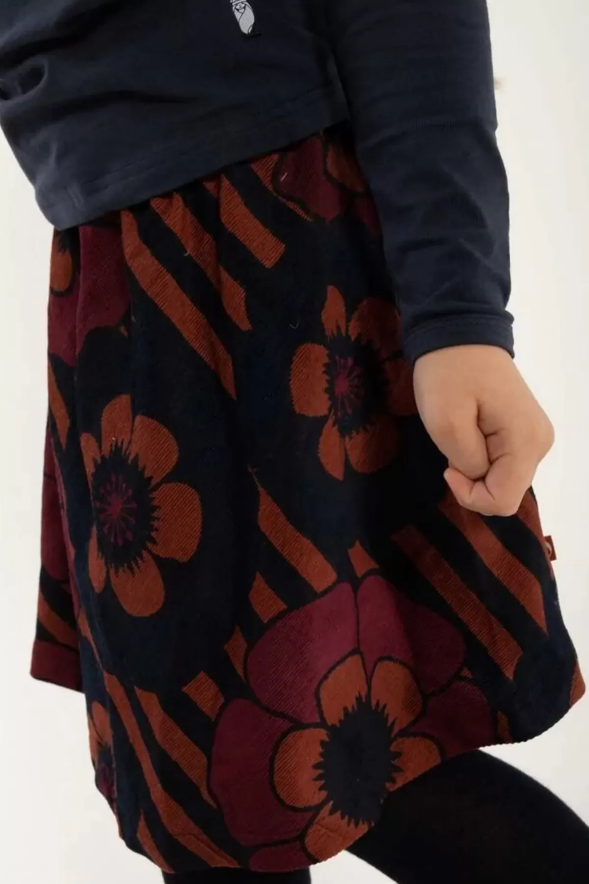 Sale Danyrsa Skirt Beige Rose/Navy Power Flowers Kinder Röcke