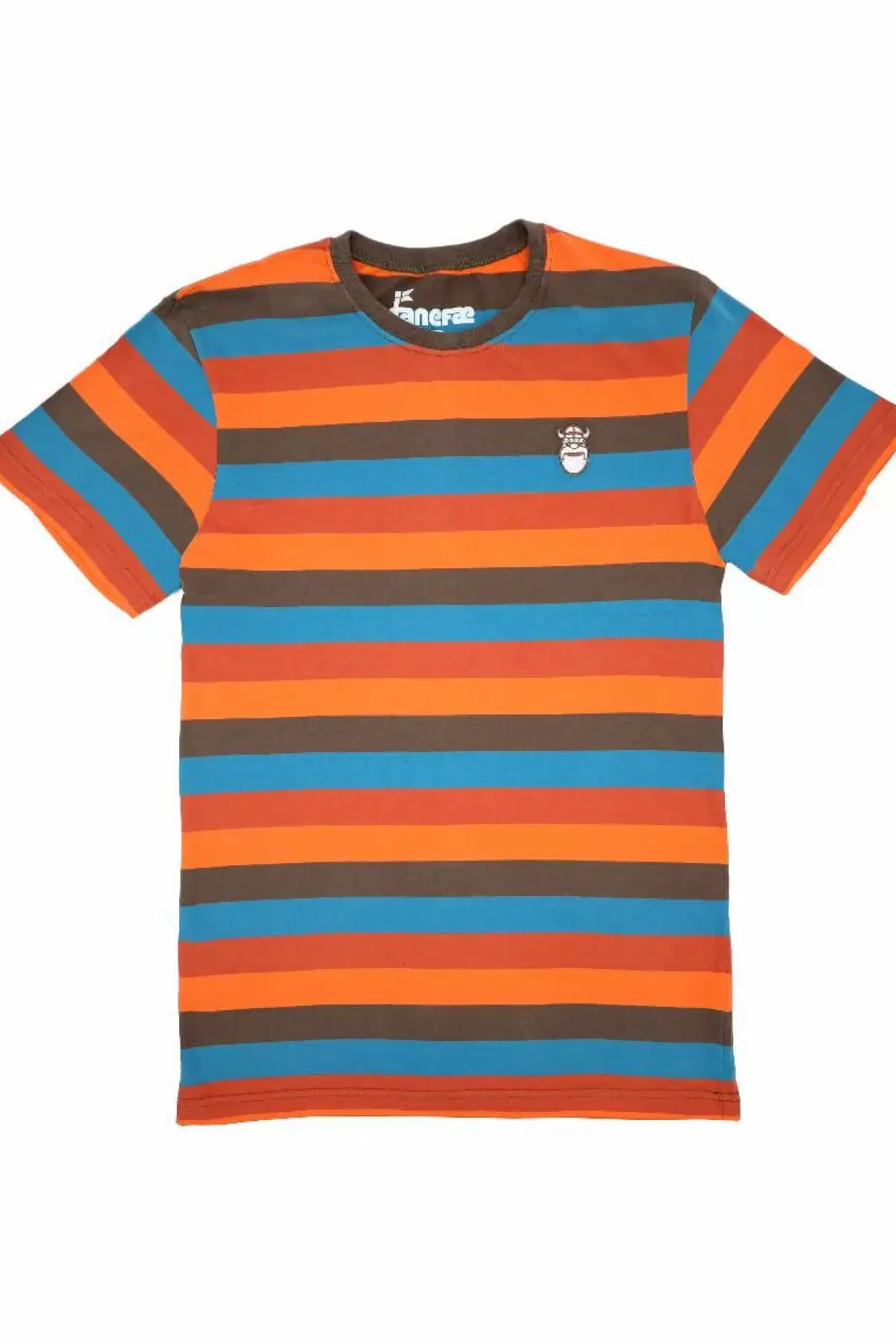 Danefæ T-Shirts>Drenge Tee Brown/Orange/Turkis/Rust