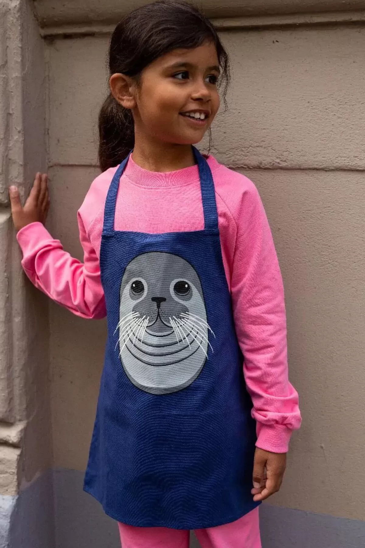 Danefæ Textilien Für Kinder>Dyr Apron - Kids Navy Sael