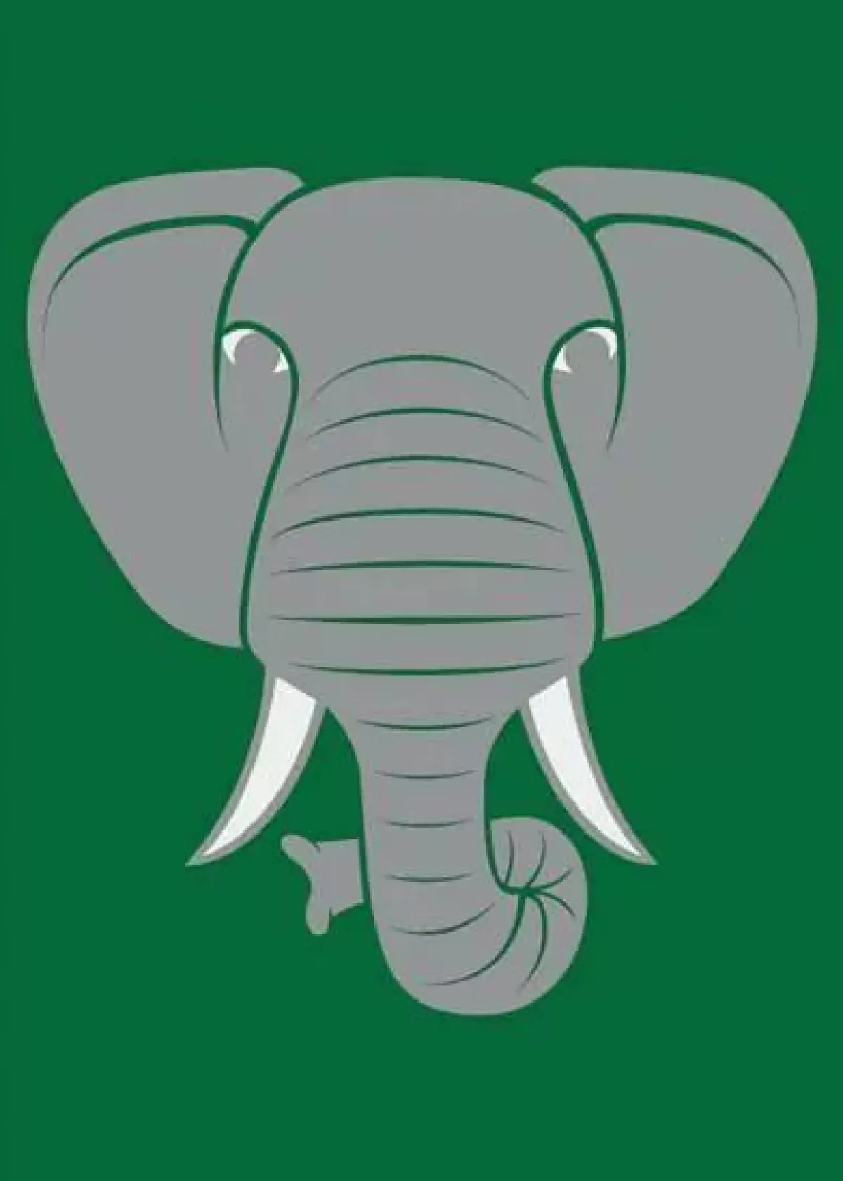 Cheap Dyr Postcard Green Elefant Kinder Schreibwaren