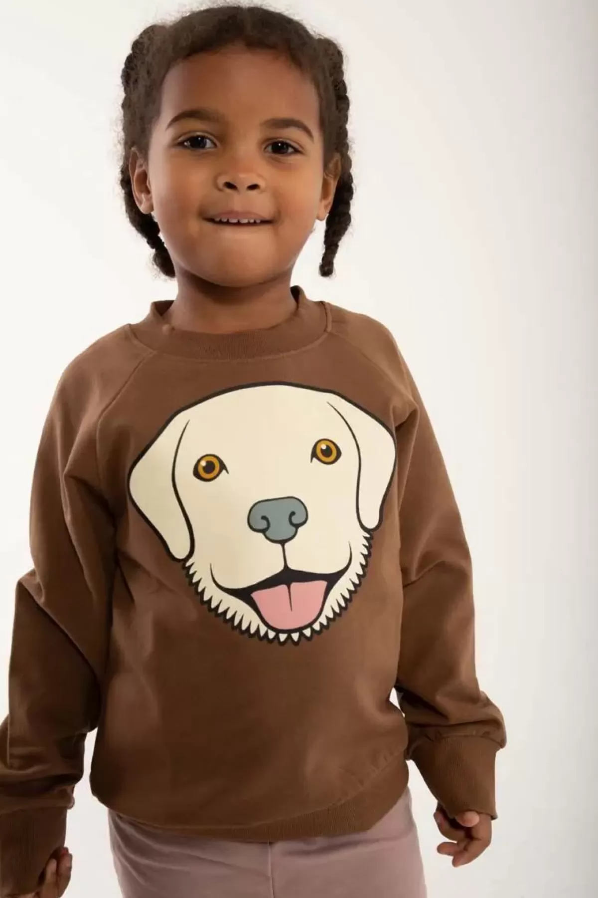 Fashion Dyrbellow Sweat Brown Beige Retriever Kinder Sweatshirts