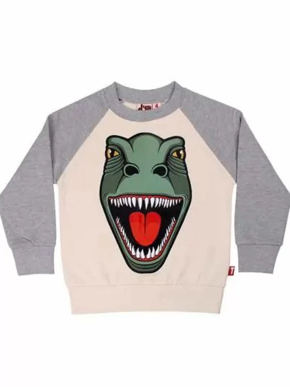 Hot Dyrbellow Sweat Putty/Hthr Grey T-Rex Kinder Sweatshirts