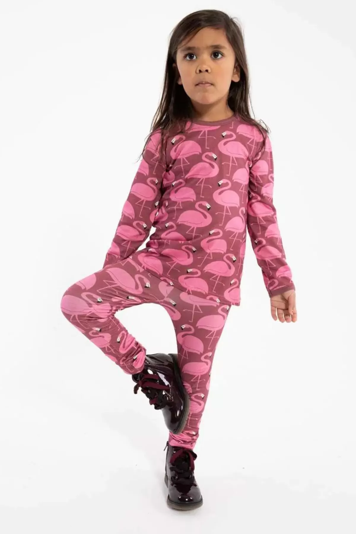 New Dyrcheetah Leggings Old Rose/Lovely Rose Flamingo Kinder Kinder-Leggings