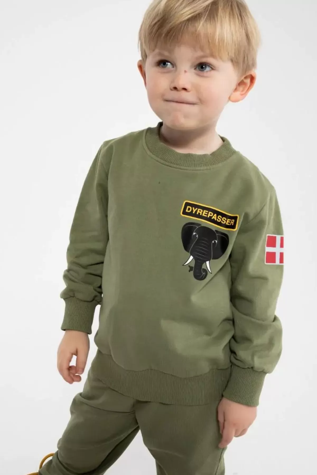 Sale Dyrepasser Sweat Sage Elefant Kinder Sweatshirts