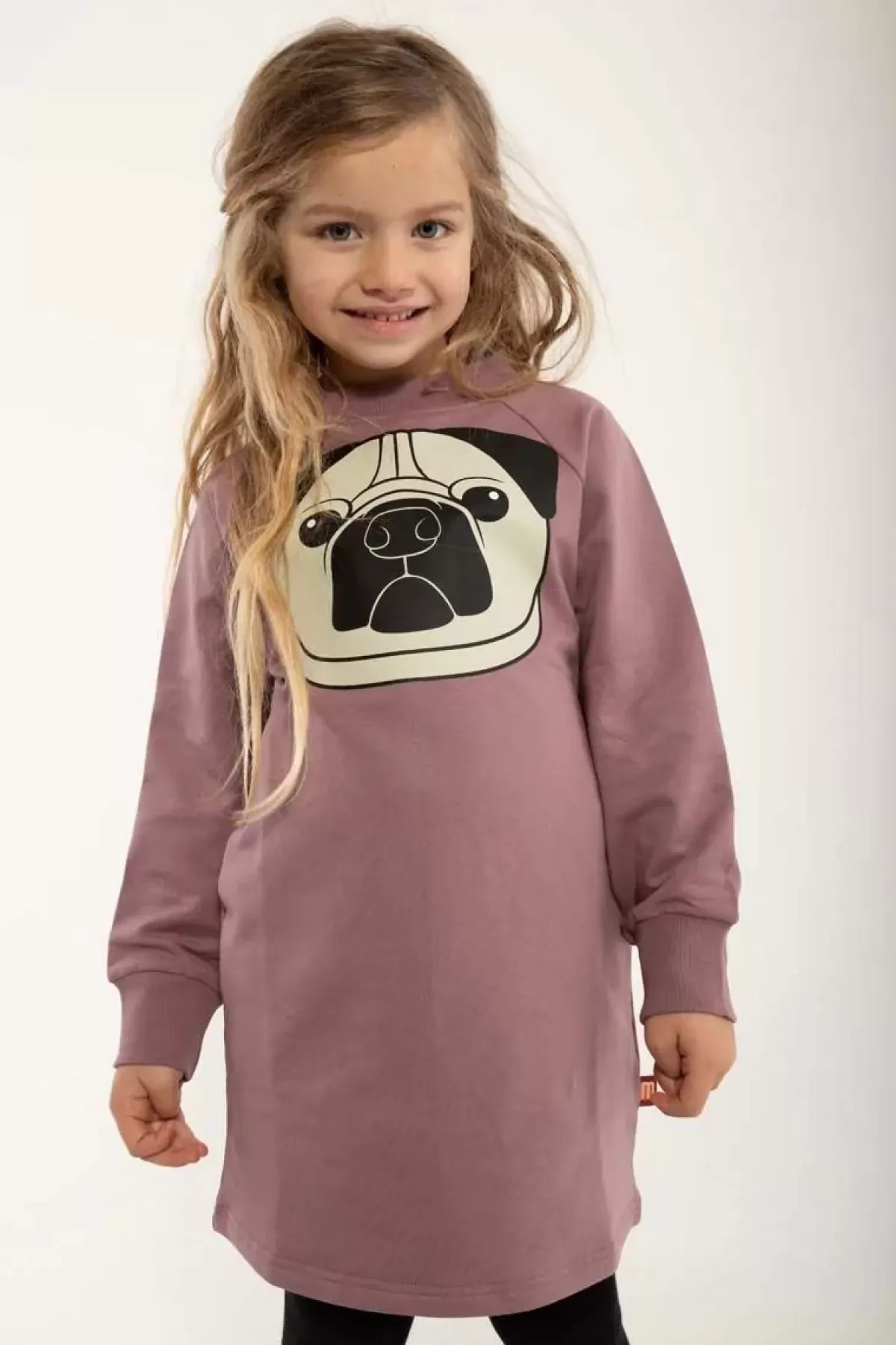 Fashion Dyrfurry Sweat Dress Clay Viola Mopslys Kinder Kleider