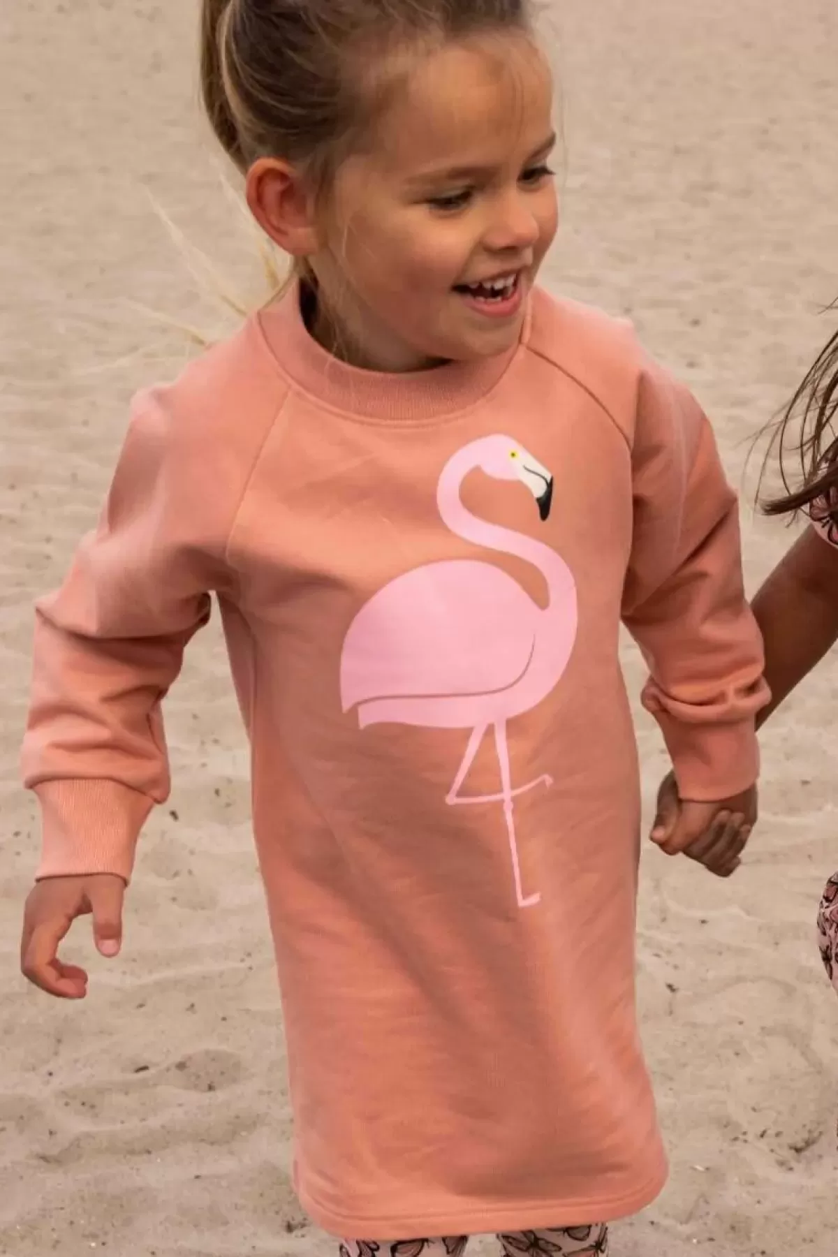 Best Sale Dyrfurry Sweat Dress Rose Beige Flamingo Kinder Kleider