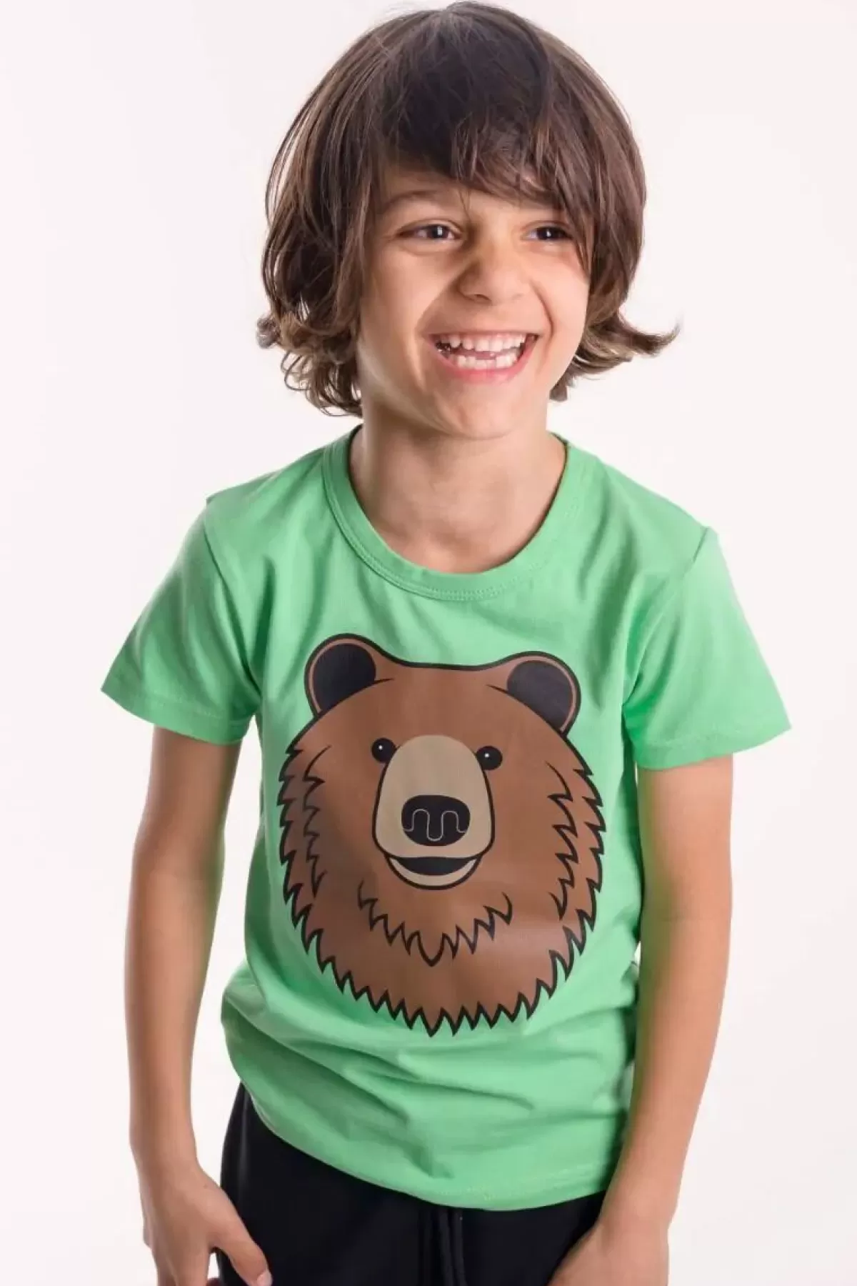 Cheap Dyrgrowl T Fresh Pea Brun Bjoern Kinder T-Shirts