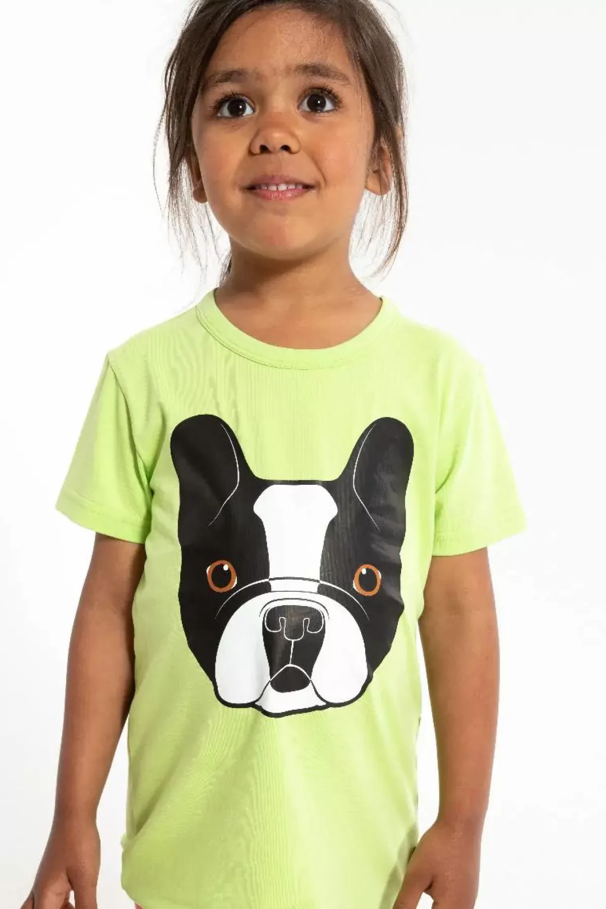 Best Sale Dyrgrowl T Light Lime Frenchie Kinder T-Shirts