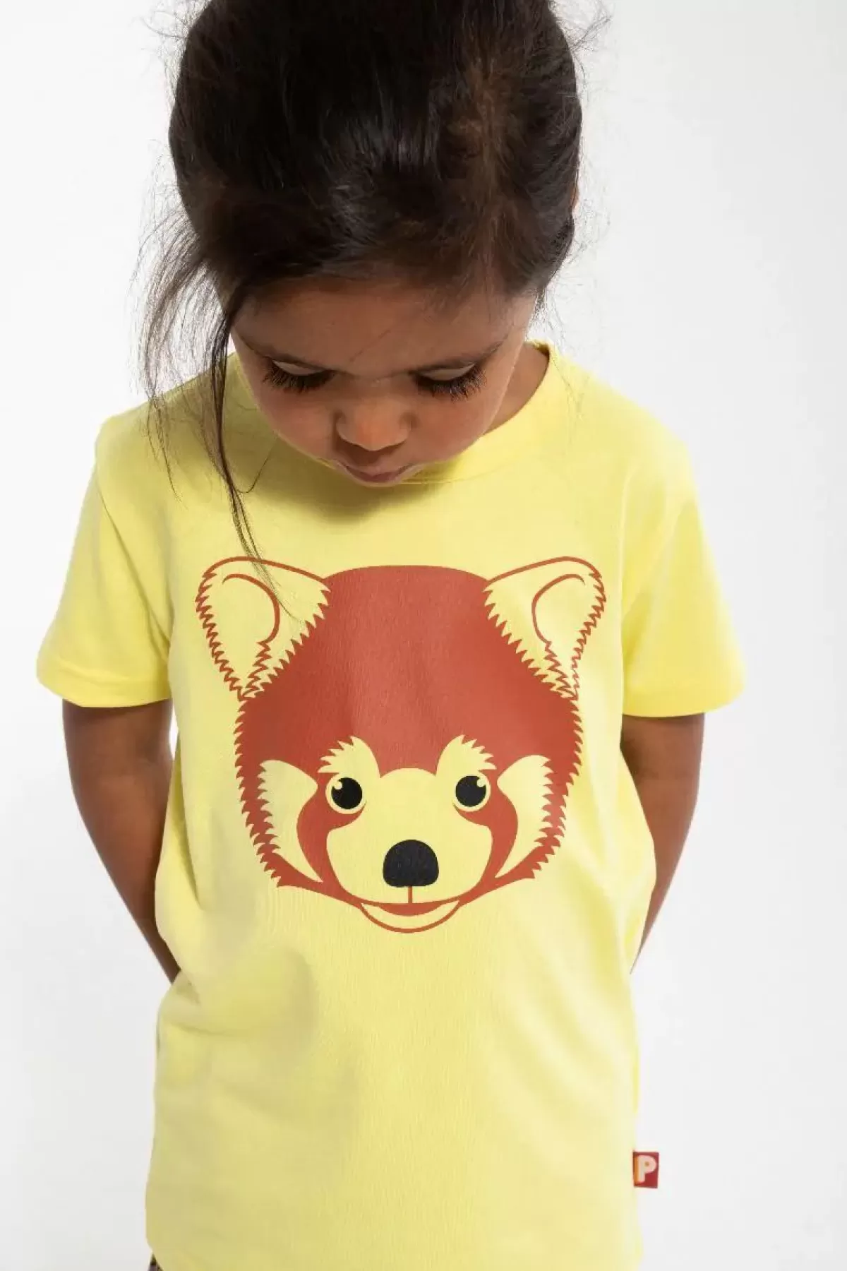 Best Sale Dyrgrowl T Pale Yellow Roed Panda Kinder T-Shirts