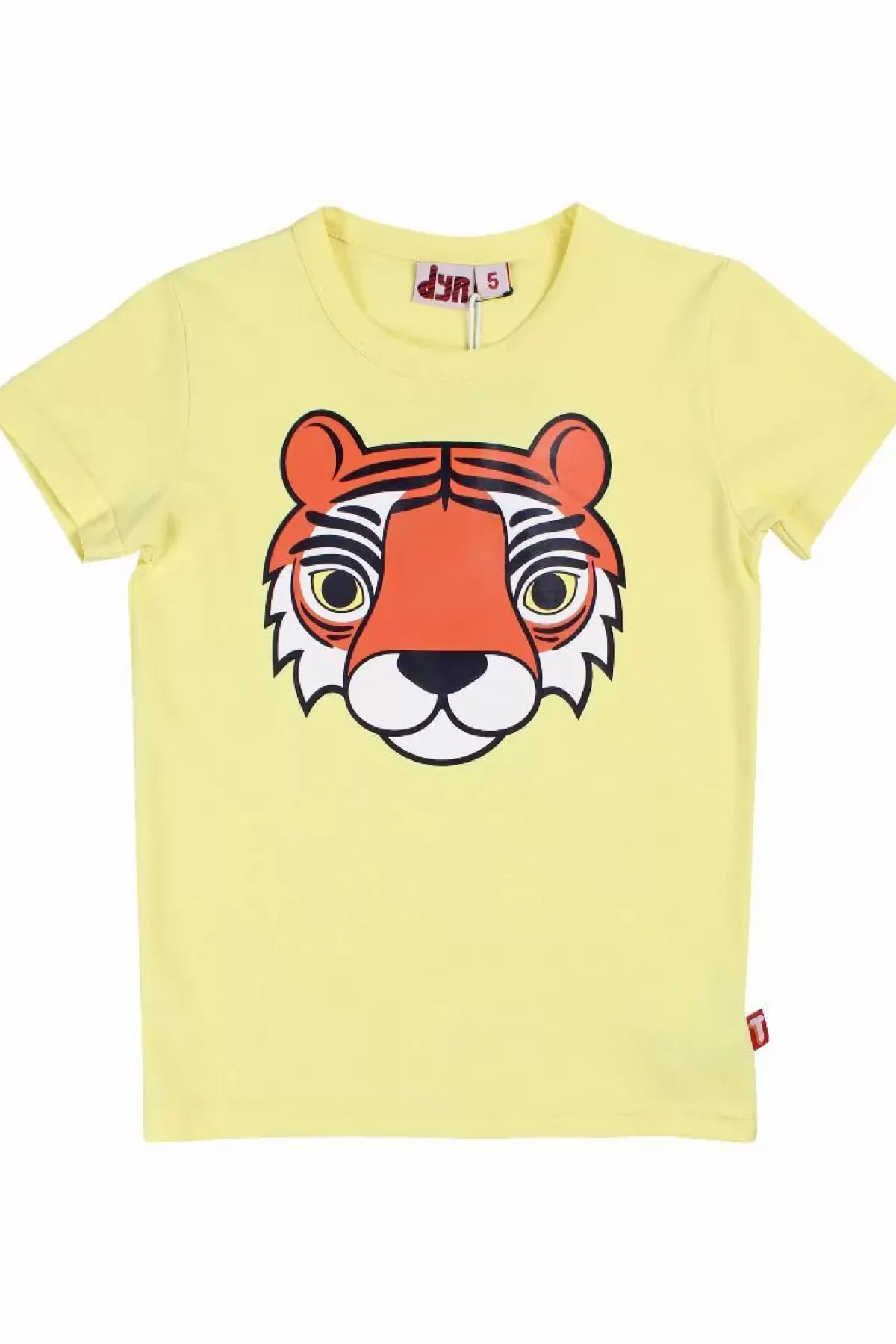 Clearance Dyrgrowl T Pale Yellow Tiger Kinder T-Shirts