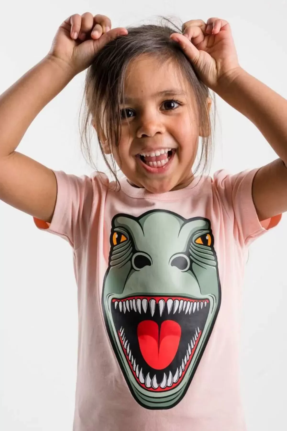 Cheap Dyrgrowl T Powder Peach T-Rex Kinder T-Shirts