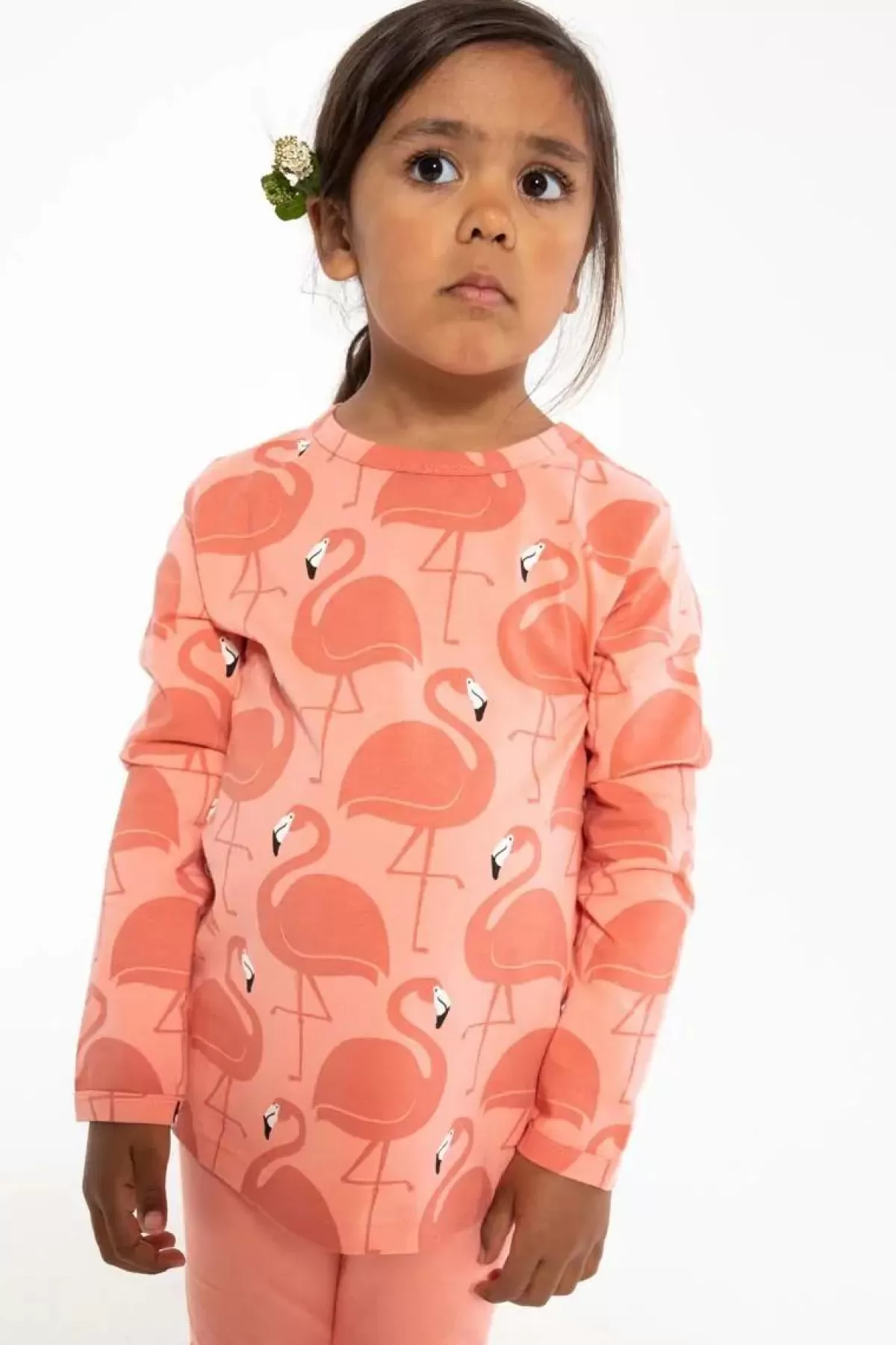 Clearance Dyrroar T Aop/Strib Coral Flamingoer Kinder Hemden Und Shirts