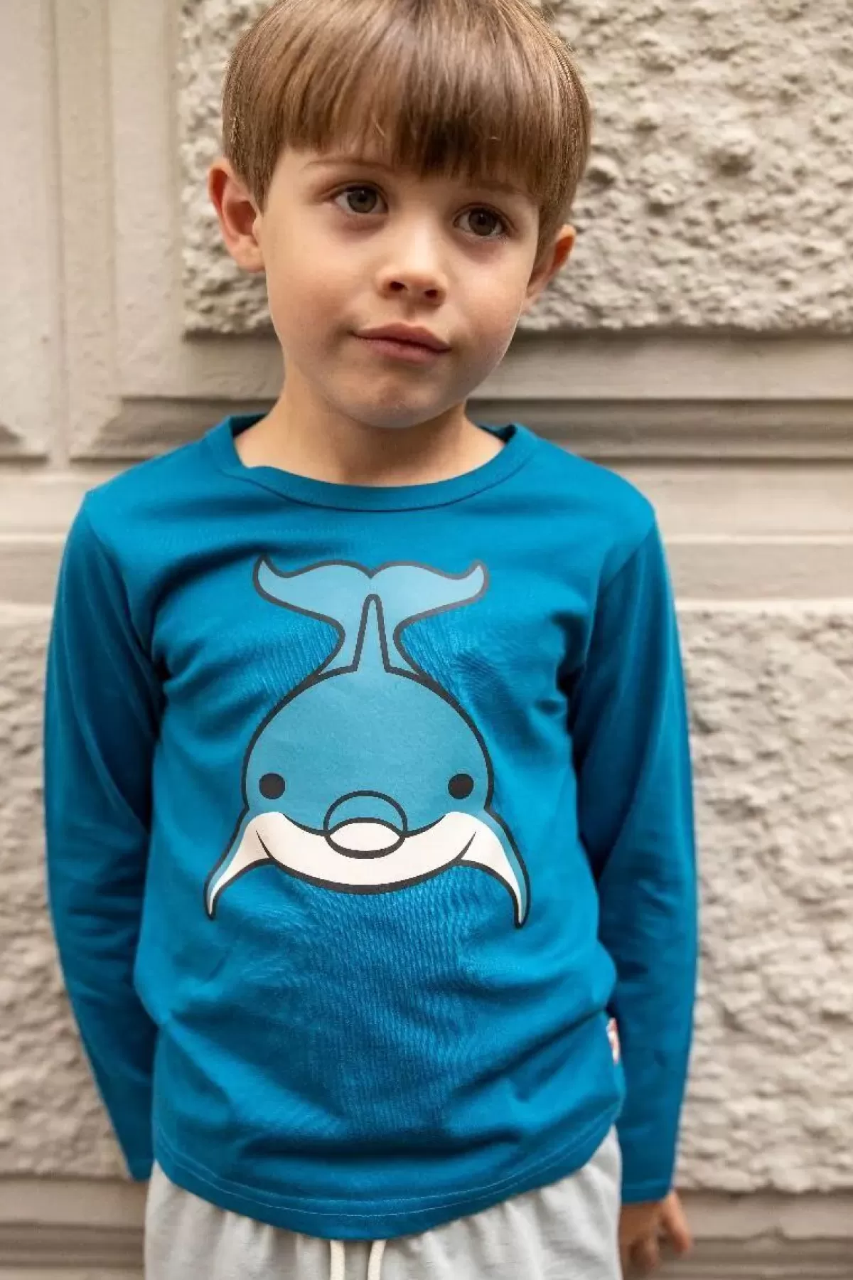 Online Dyrroar T Dusty Blue Delfin Kinder Hemden Und Shirts