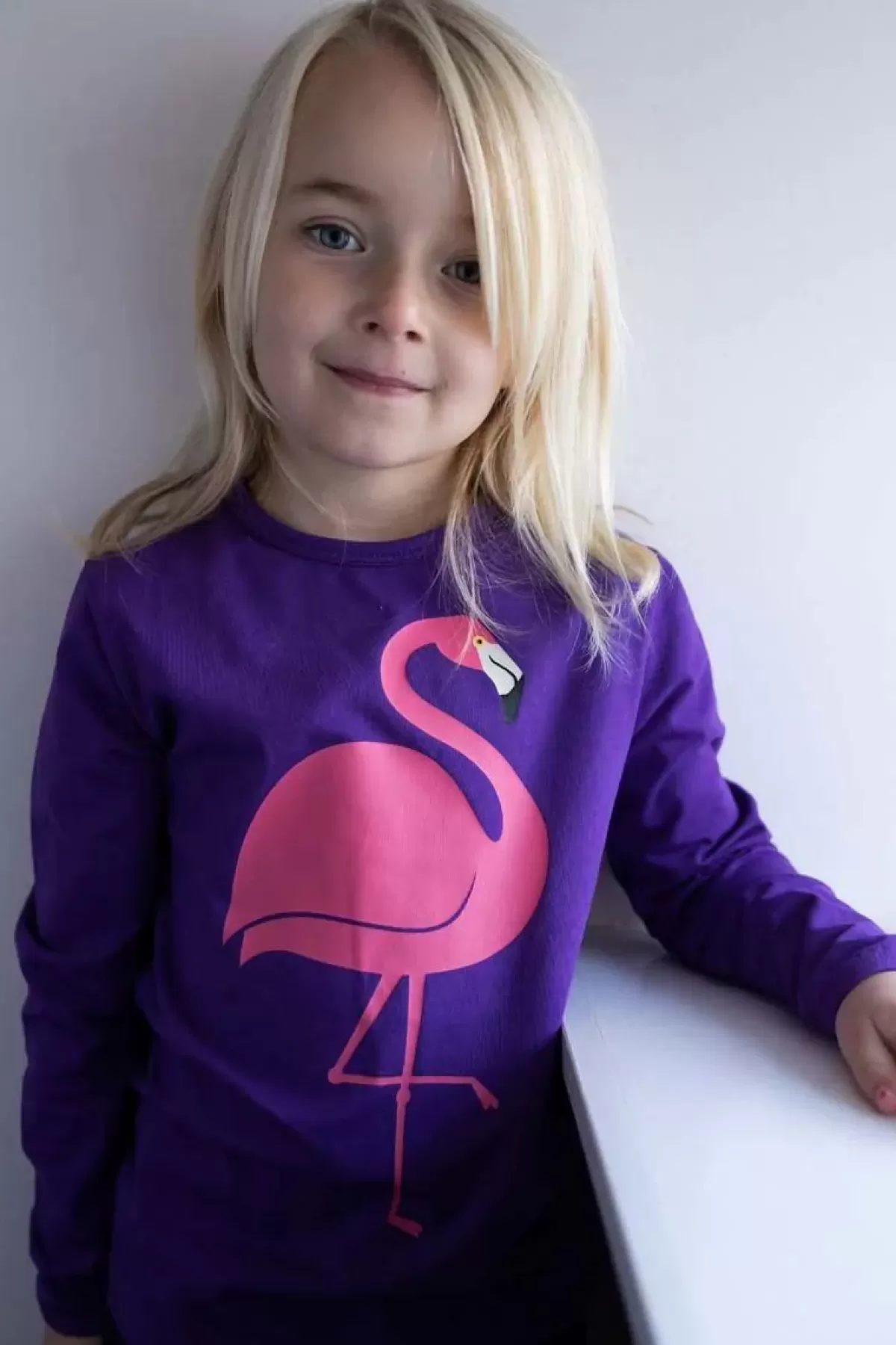 Clearance Dyrroar T Purple Flamingo Kinder Hemden Und Shirts