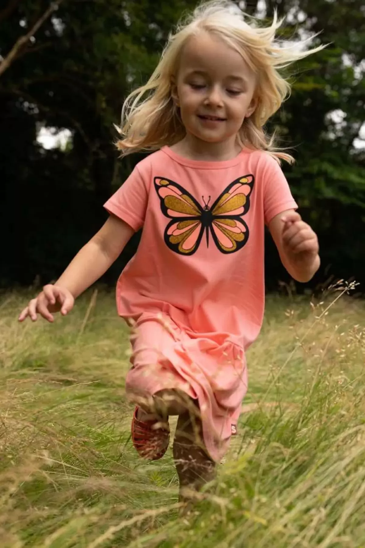 Fashion Dyrzanzi Dress Coral Sommerfugl Kinder Kleider