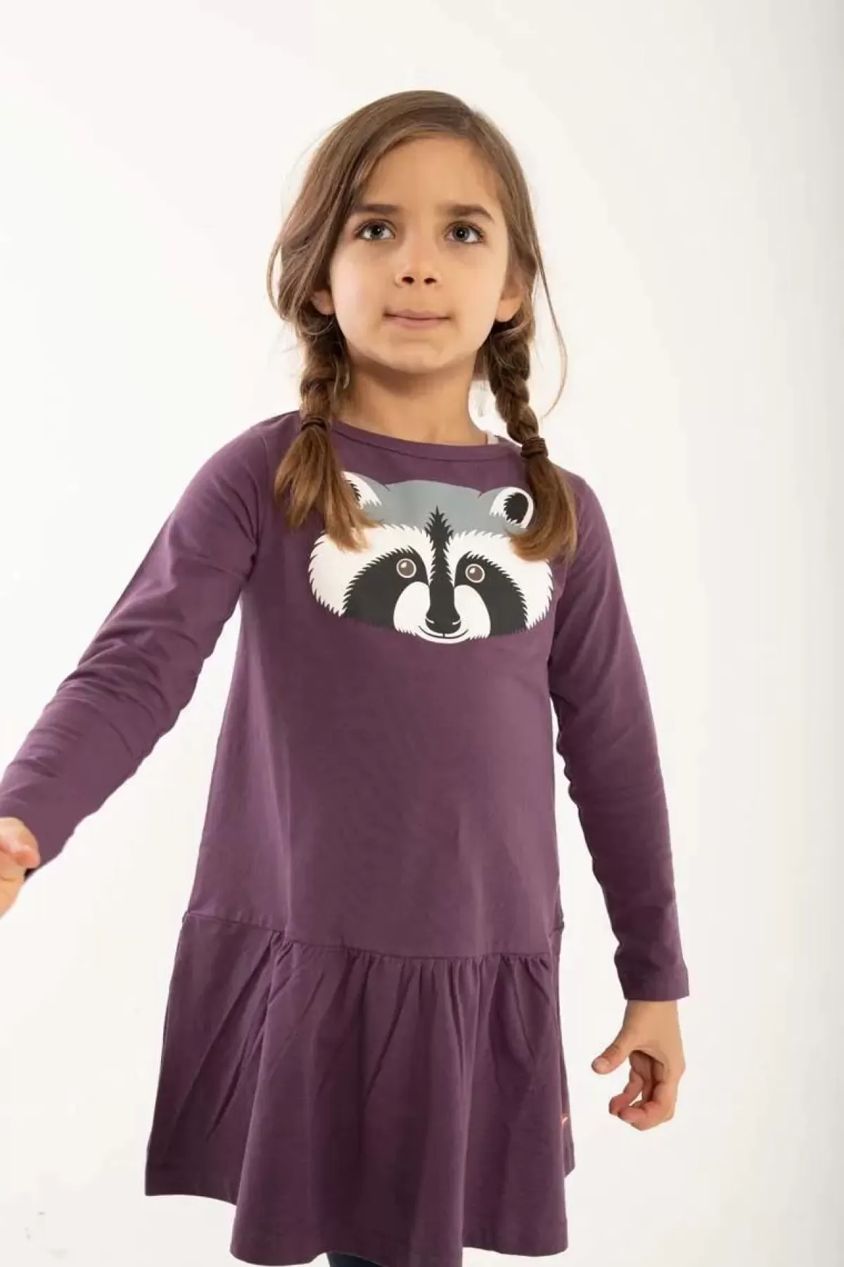 Hot Dyrzanzi Dress Ls Grey Mauve Vaskebjoern Kinder Kleider