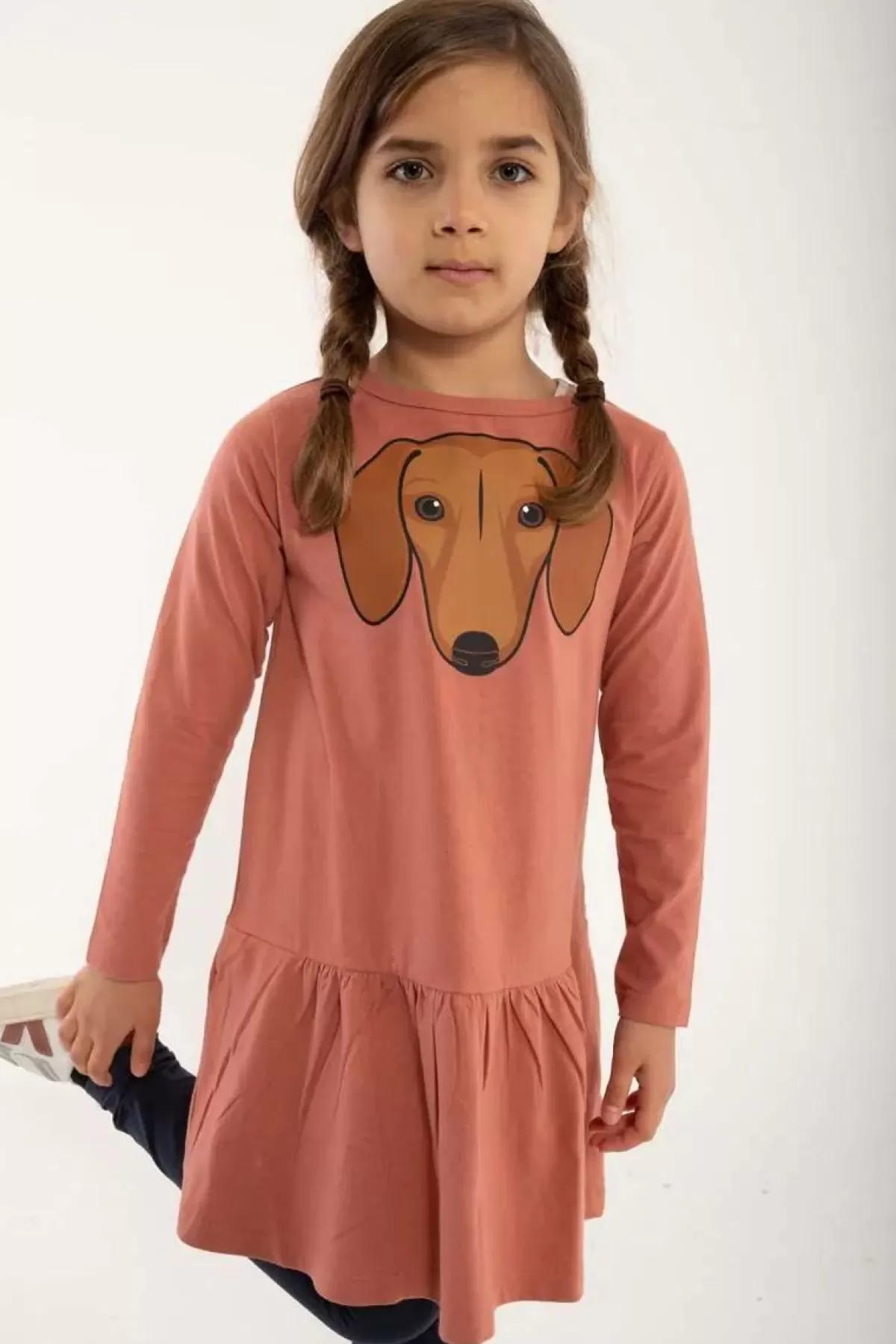 Best Sale Dyrzanzi Dress Ls Old Rose Gravhund Kinder Kleider