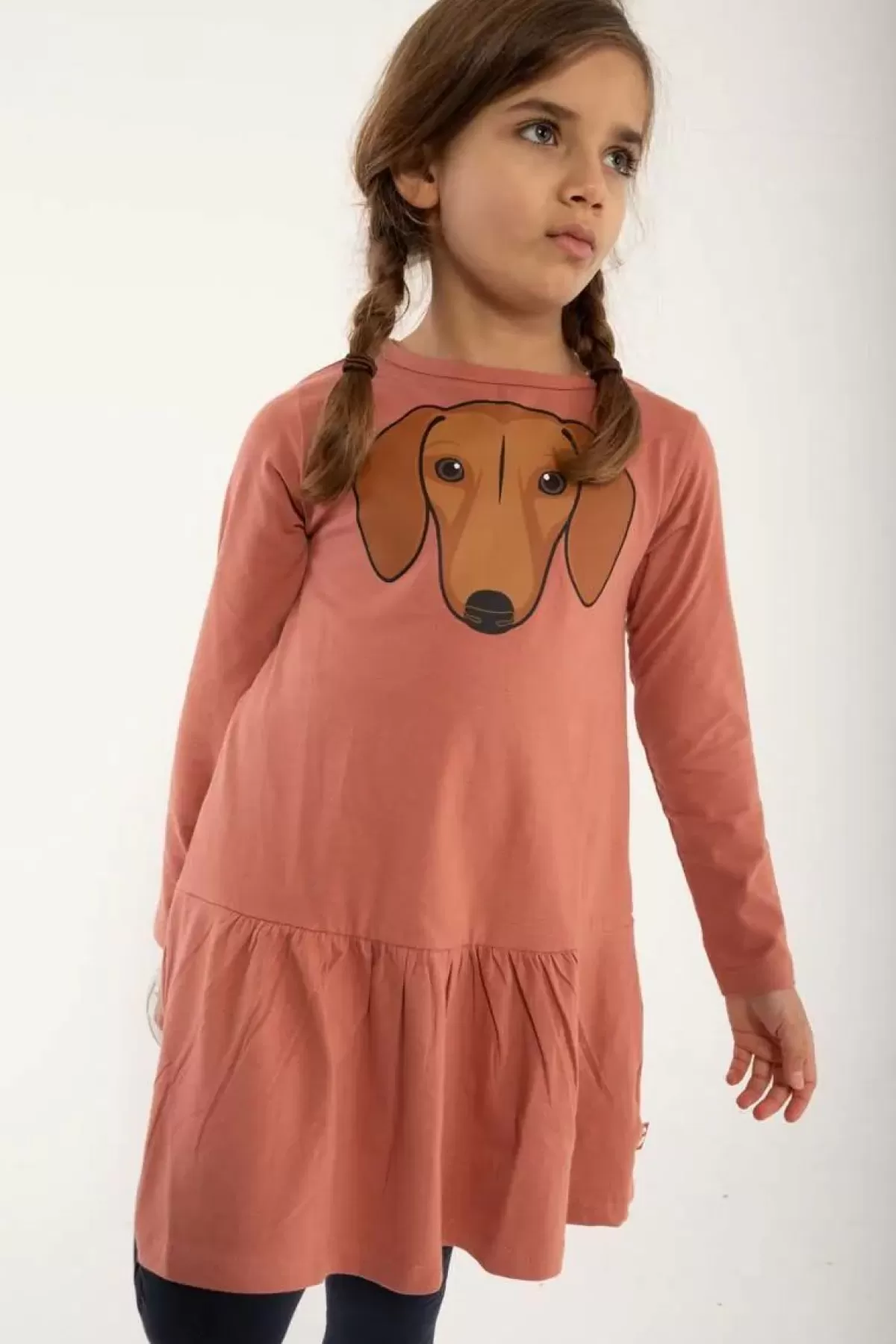 Best Sale Dyrzanzi Dress Ls Old Rose Gravhund Kinder Kleider