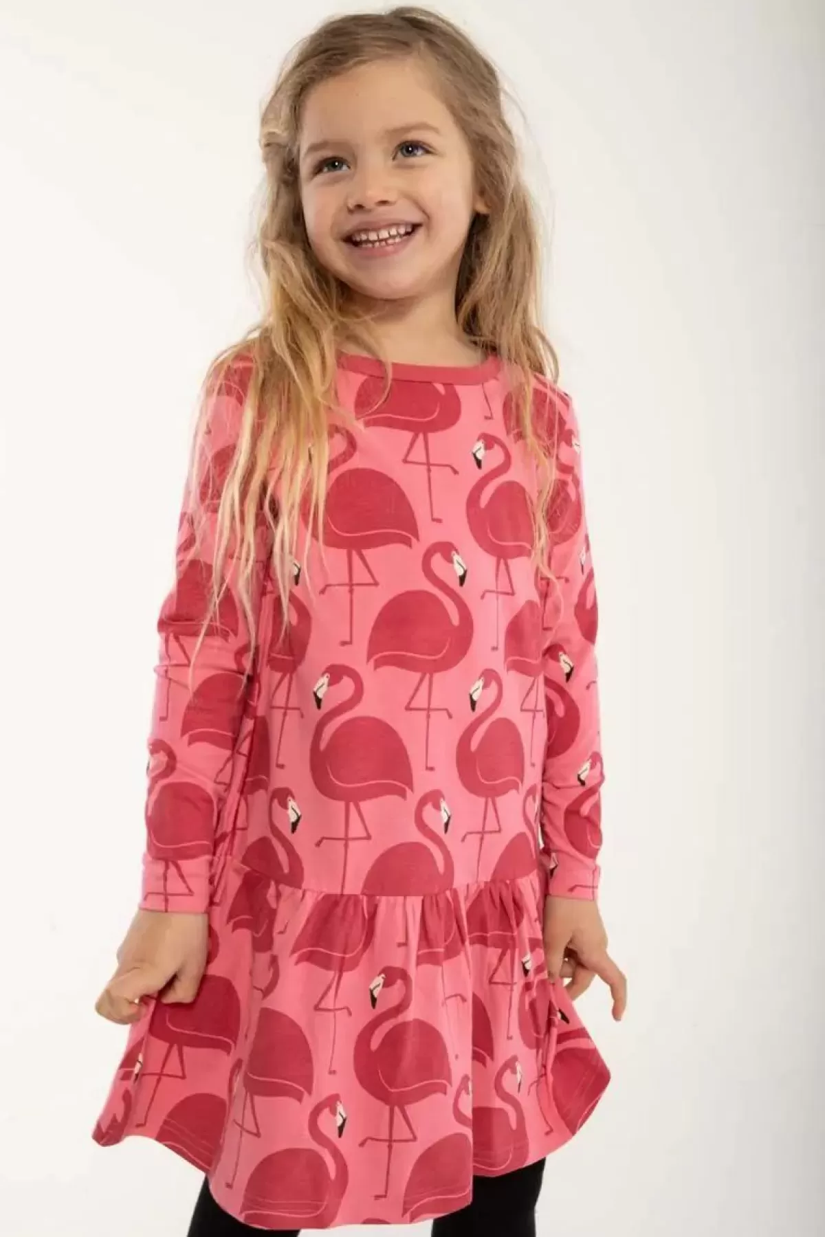 Discount Dyrzanzi Dress Ls Pink Flamingo Aop Kinder Kleider