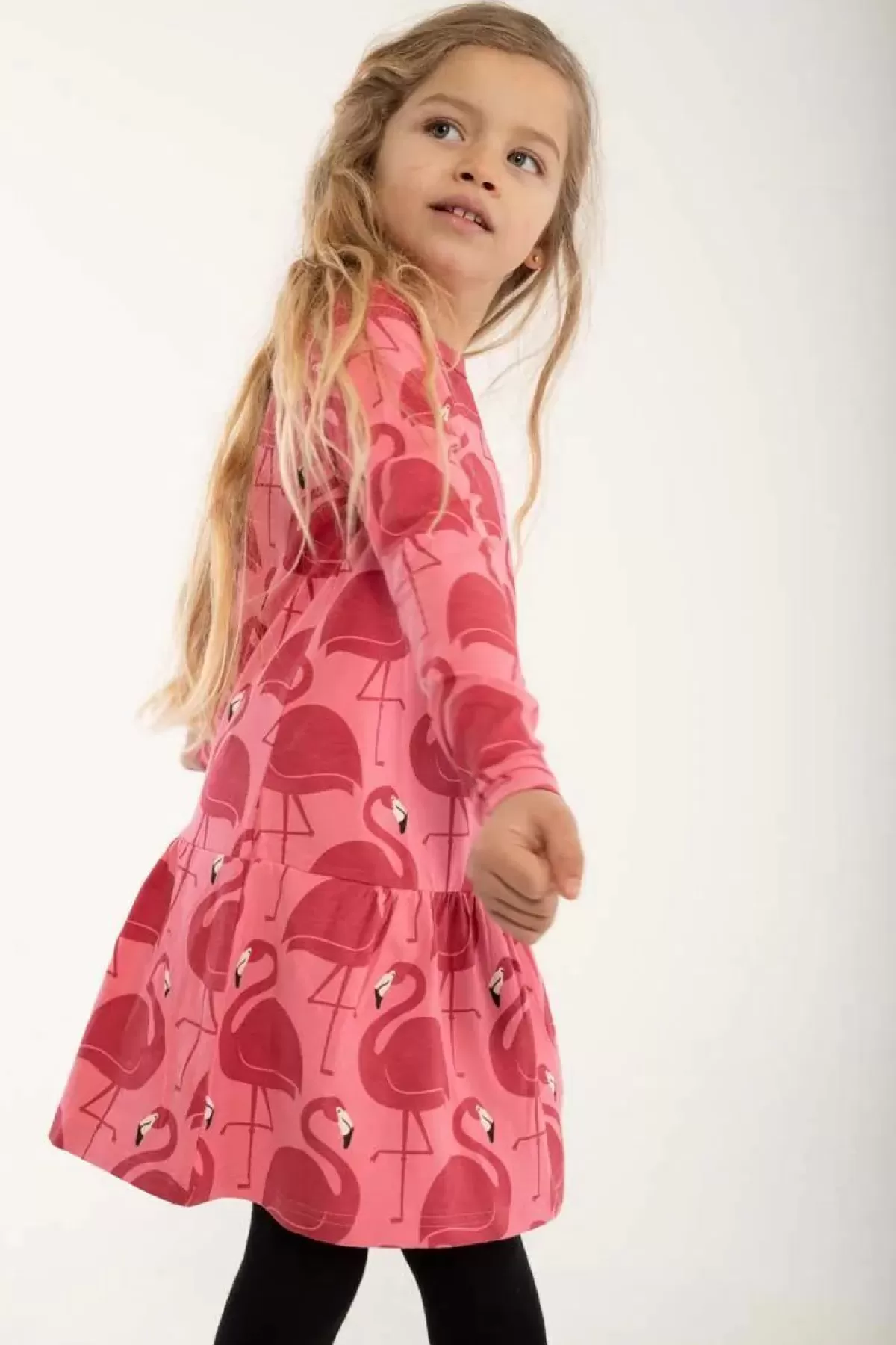 Discount Dyrzanzi Dress Ls Pink Flamingo Aop Kinder Kleider