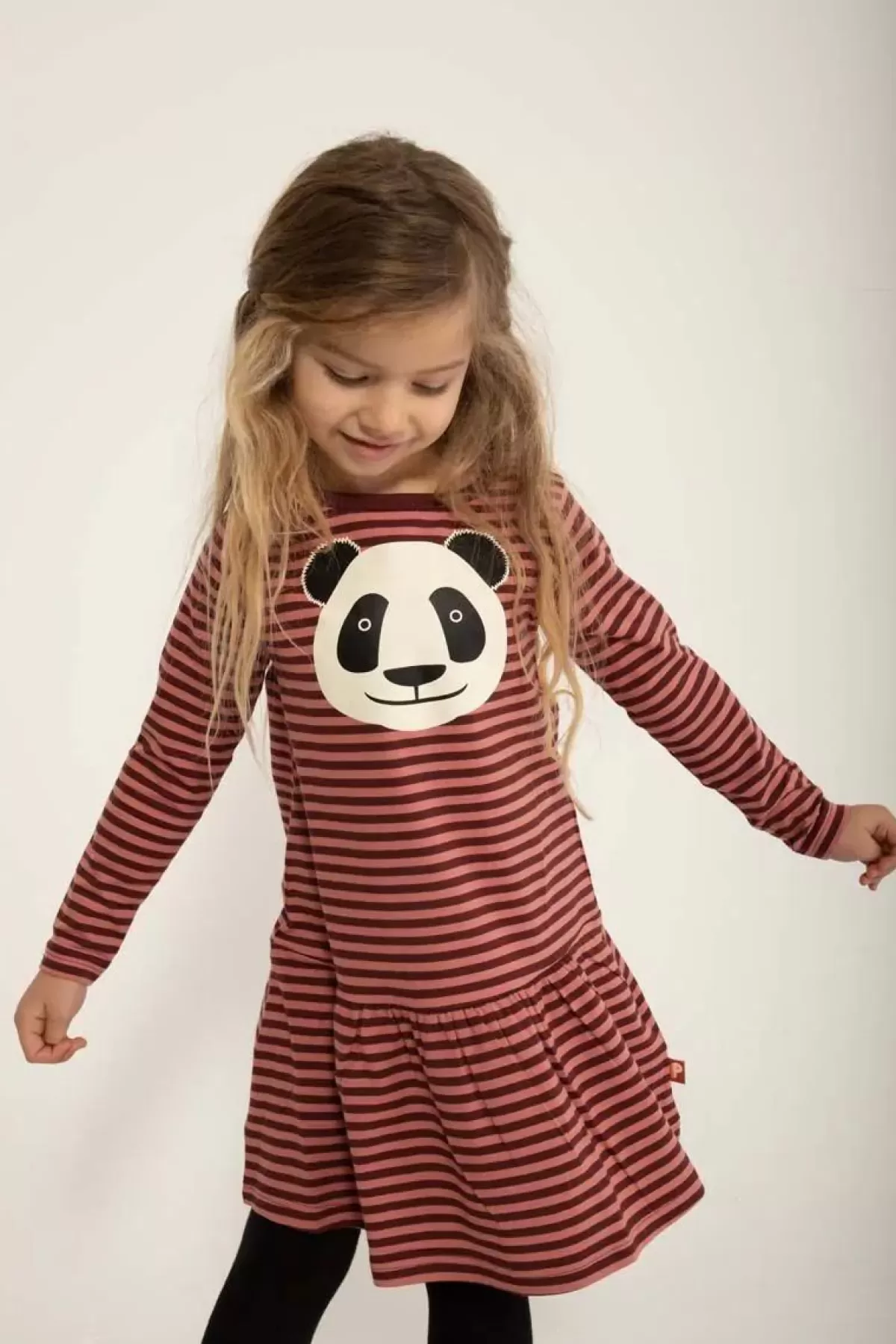 Hot Dyrzanzi Dress Ls Red Wine/Old Rose Panda Kinder Kleider