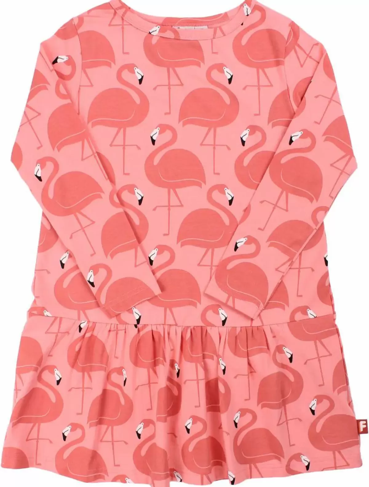 Shop Dyrzanzi Ls Dress Aop/Strib Coral Flamingoer Kinder Kleider