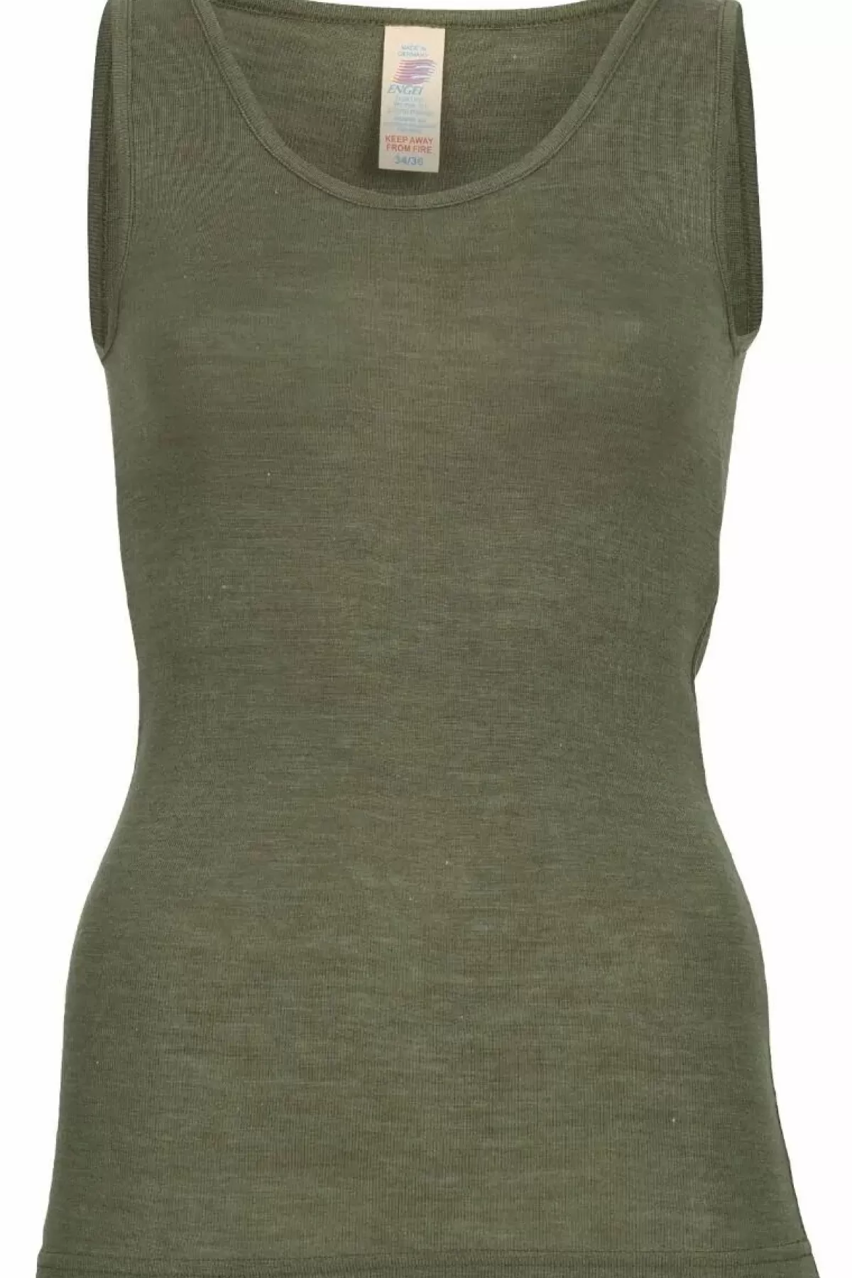 Danefæ Tops>Engel Wool Natur Ladies Tanktop Olive