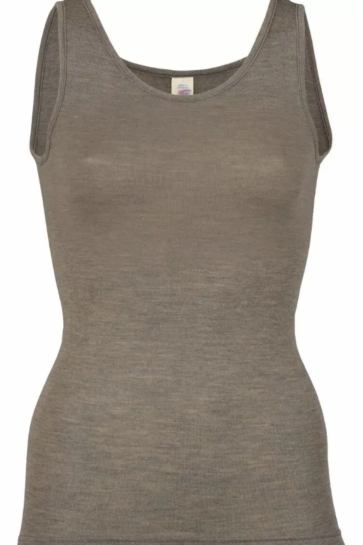 Danefæ Tops>Engel Wool Natur Ladies Tanktop Walnut