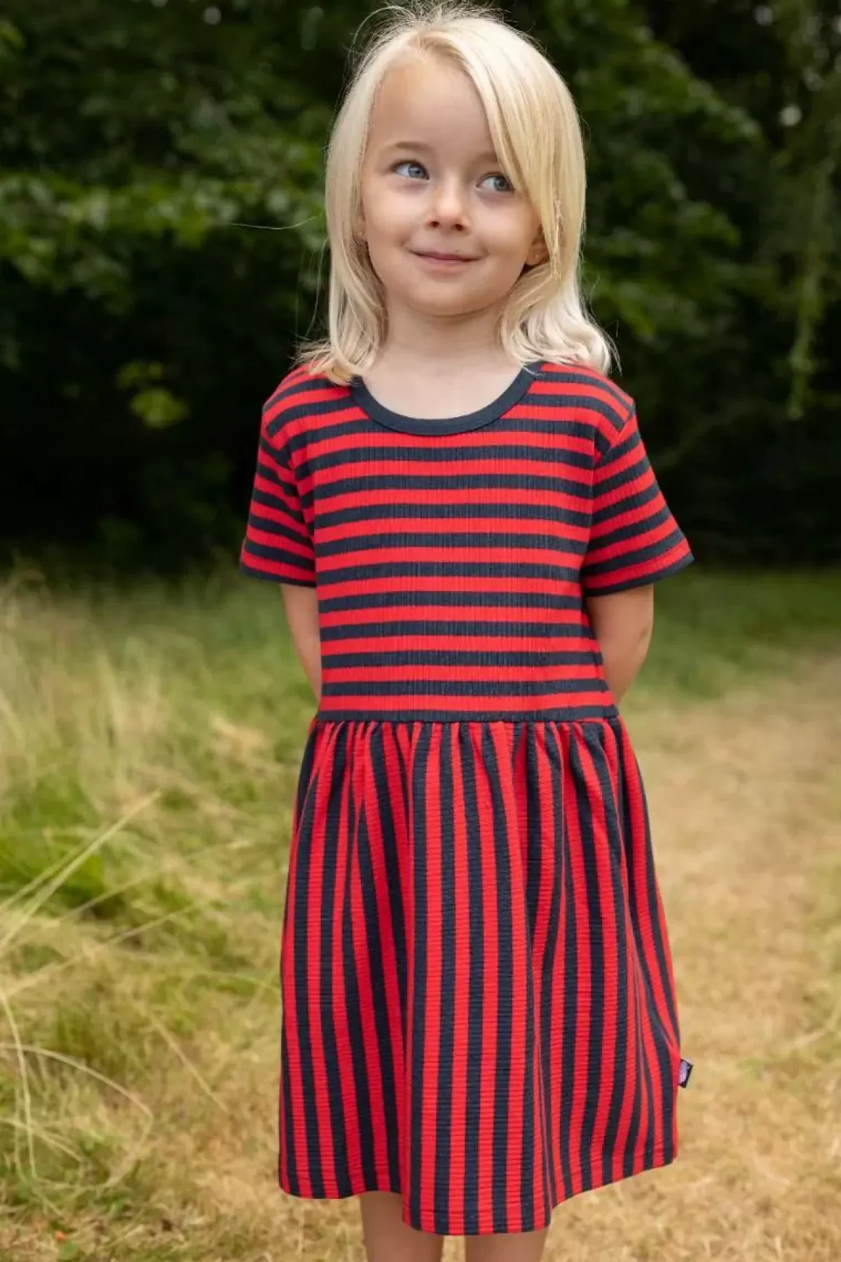 New Ess - Daneslurpy Dress Dk Navy/Red Kinder Kleider