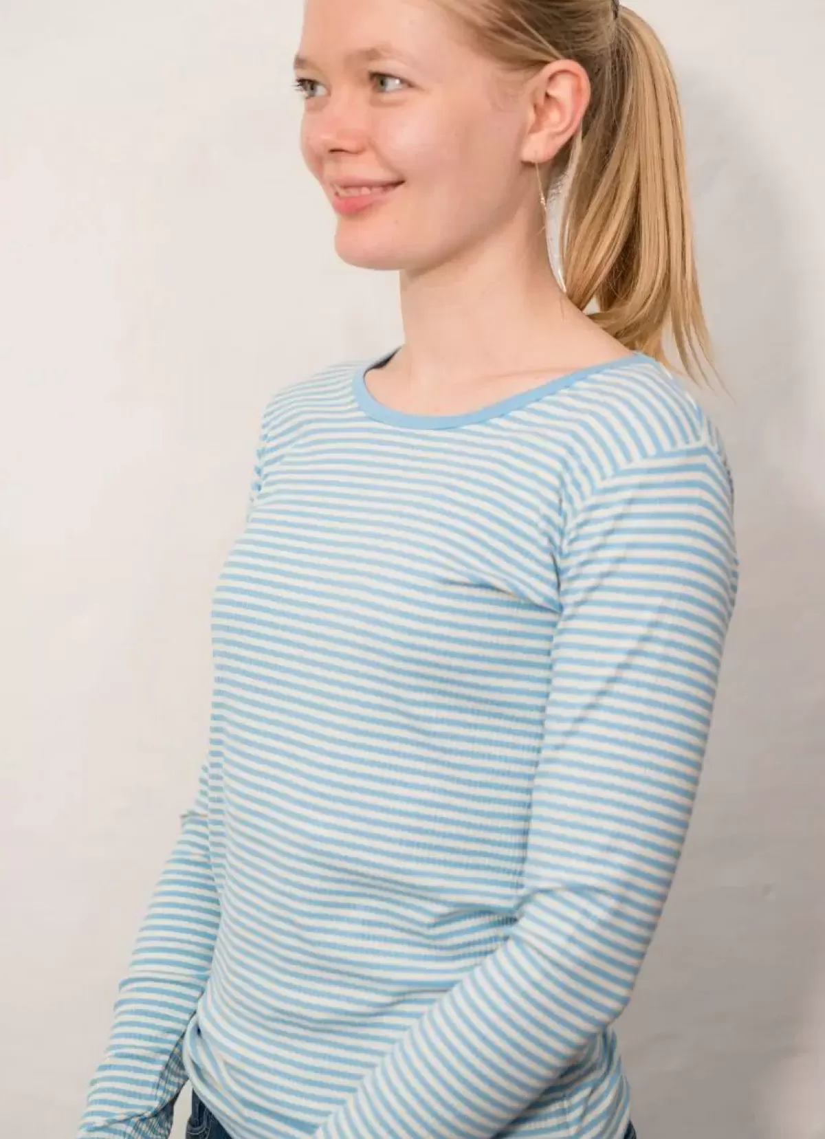 Danefæ Hemden Und Shirts>Ess - Organic Danepartner Ls Baby Blue/Chalk