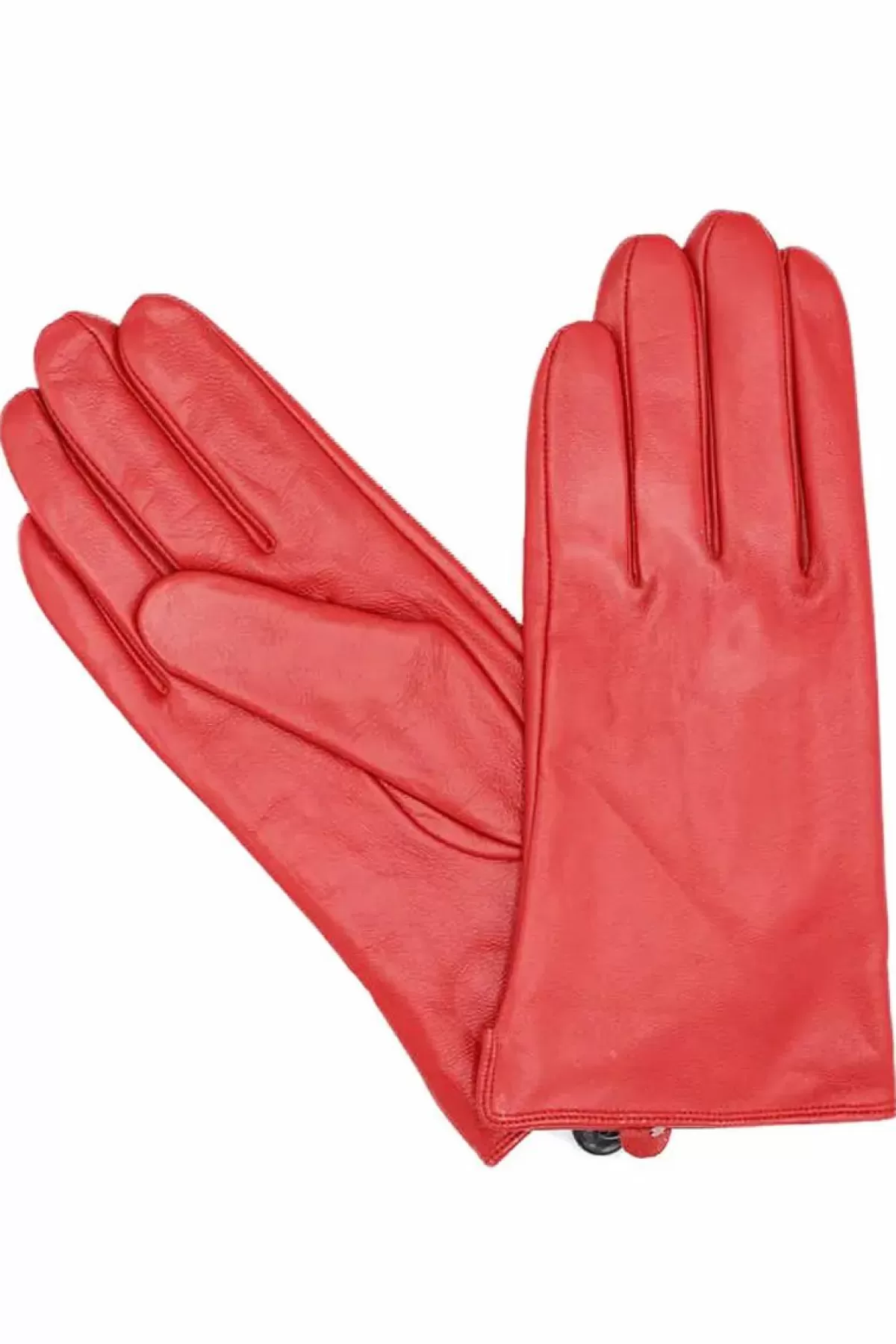 Danefæ Handschuhe>Fleeceforet Laederhandsker Red