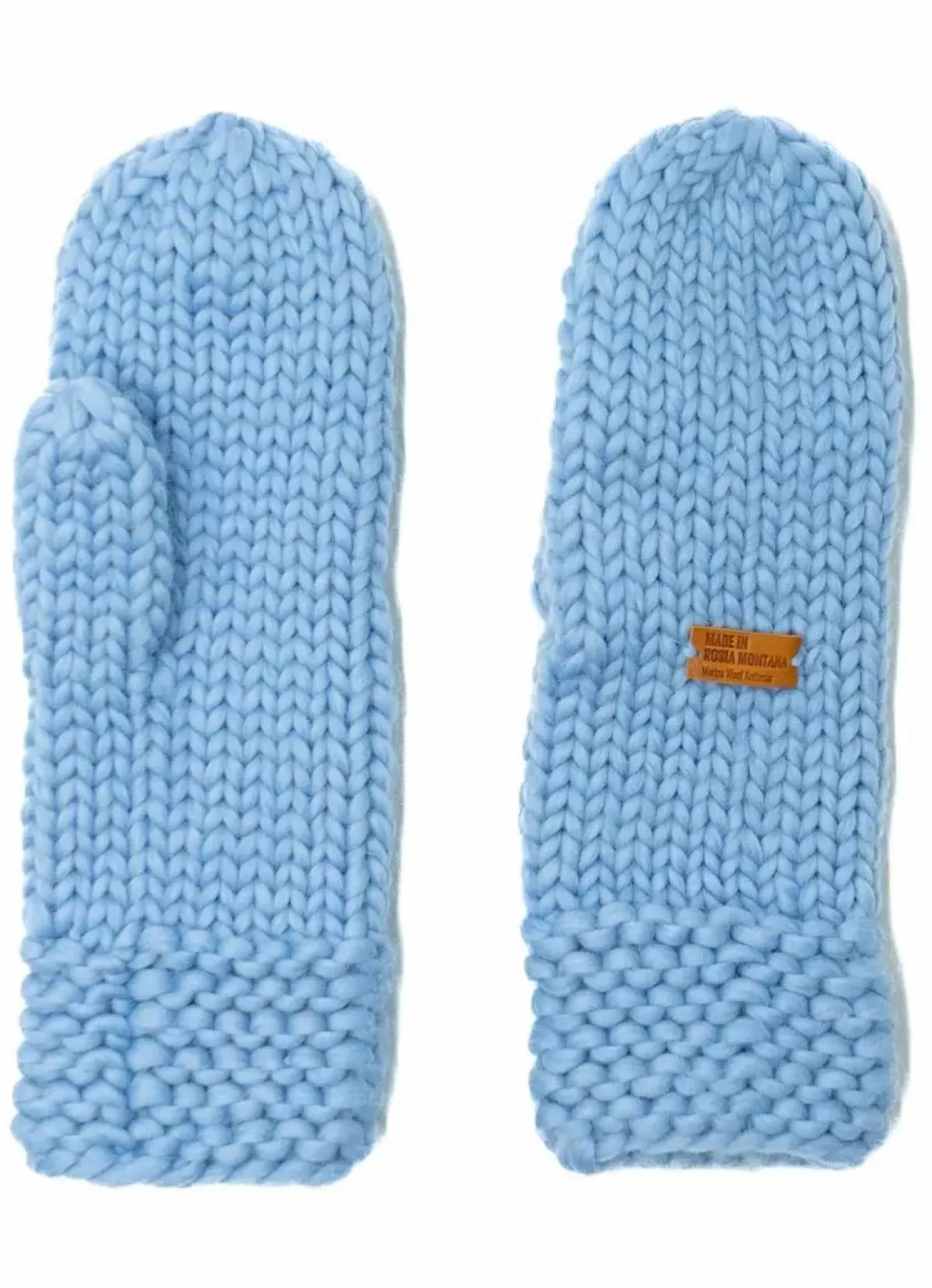 Danefæ Handschuhe>Handstrikket Merinould Vanter Baby Blue