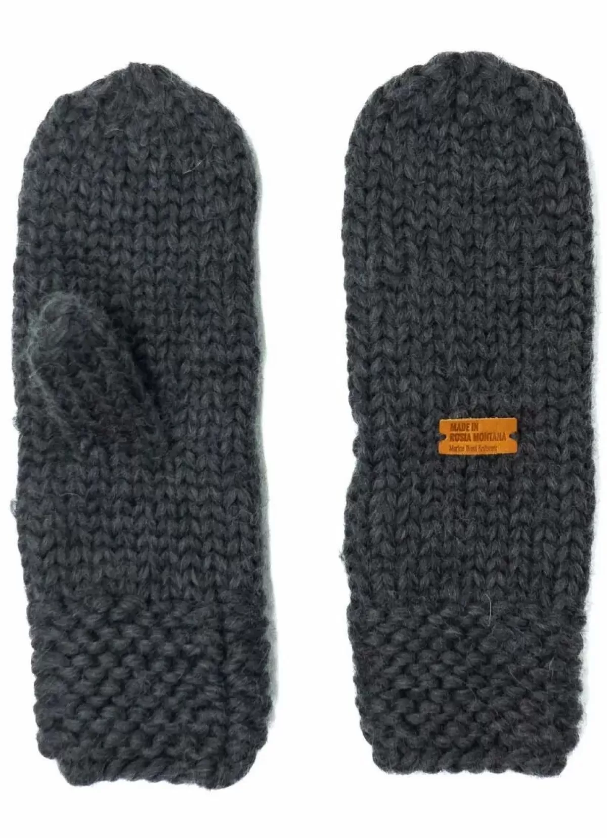 Danefæ Handschuhe>Handstrikket Merinould Vanter Dark Grey