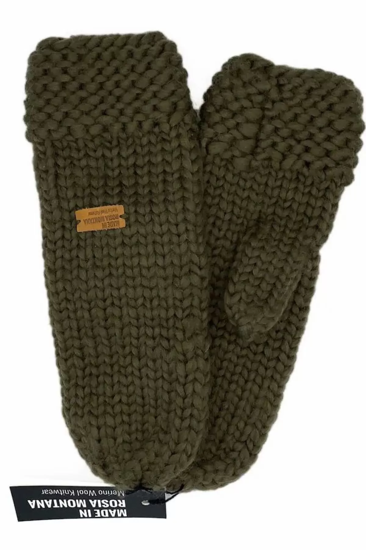 Danefæ Handschuhe>Handstrikket Merinould Vanter Military Olive