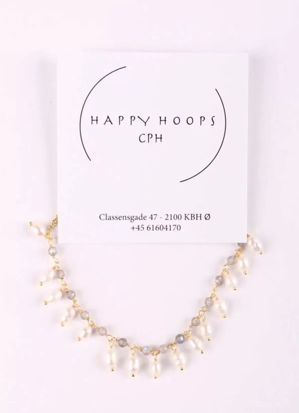 Danefæ Schmuck>Happy Hoop Cph Kiko Halskaede Guldfarvet/Off White