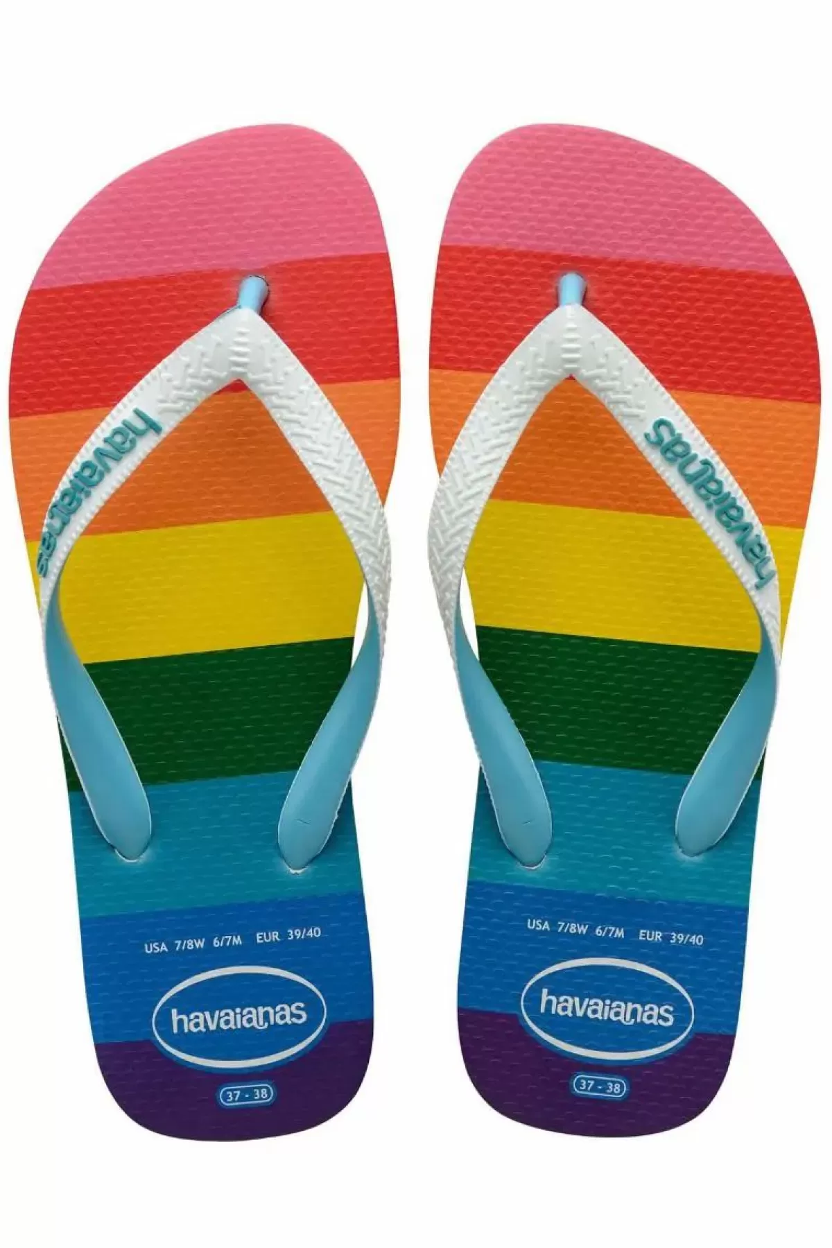 Danefæ Zehentrenner Und Slides>Havaianas Top Allover Flipflops Pride Blue