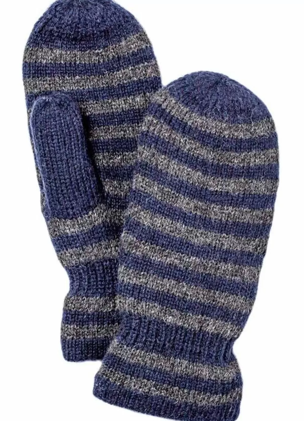 Danefæ Handschuhe>Hestra Gaucho Stribet Strik-Luffe Navy/Charocoal