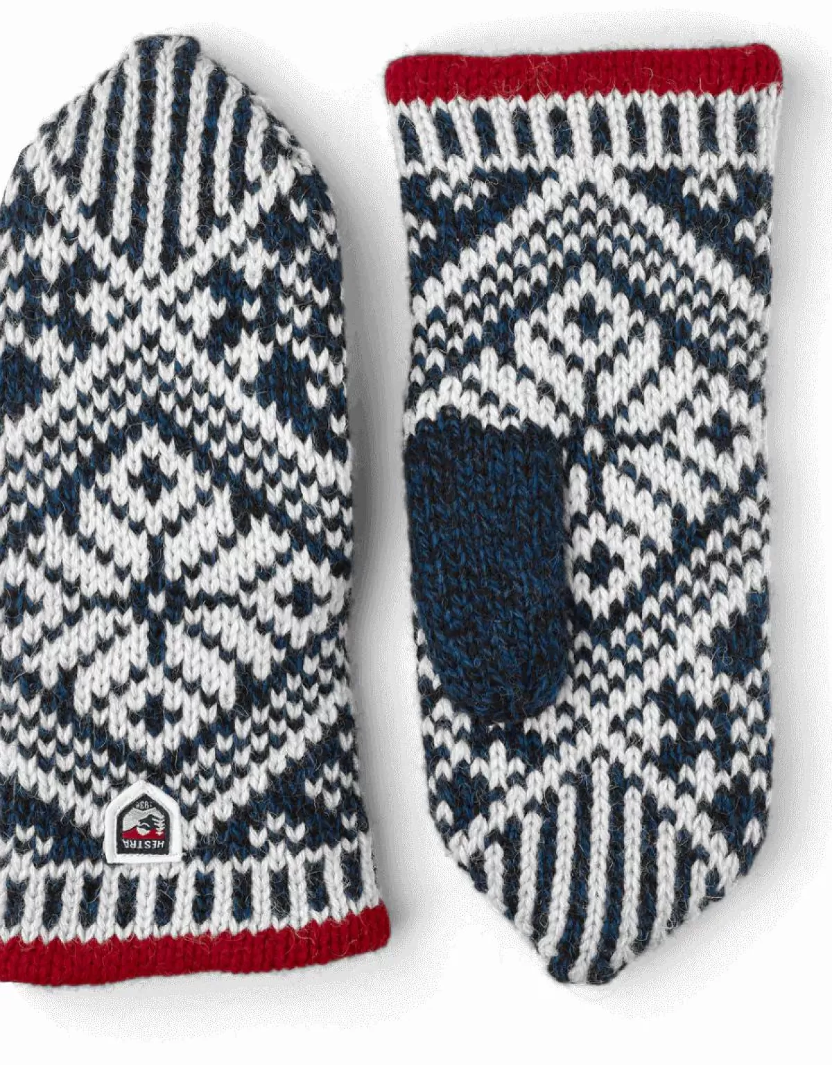 Danefæ Handschuhe>Hestra Nordic Wool Mittens Blue/Off White