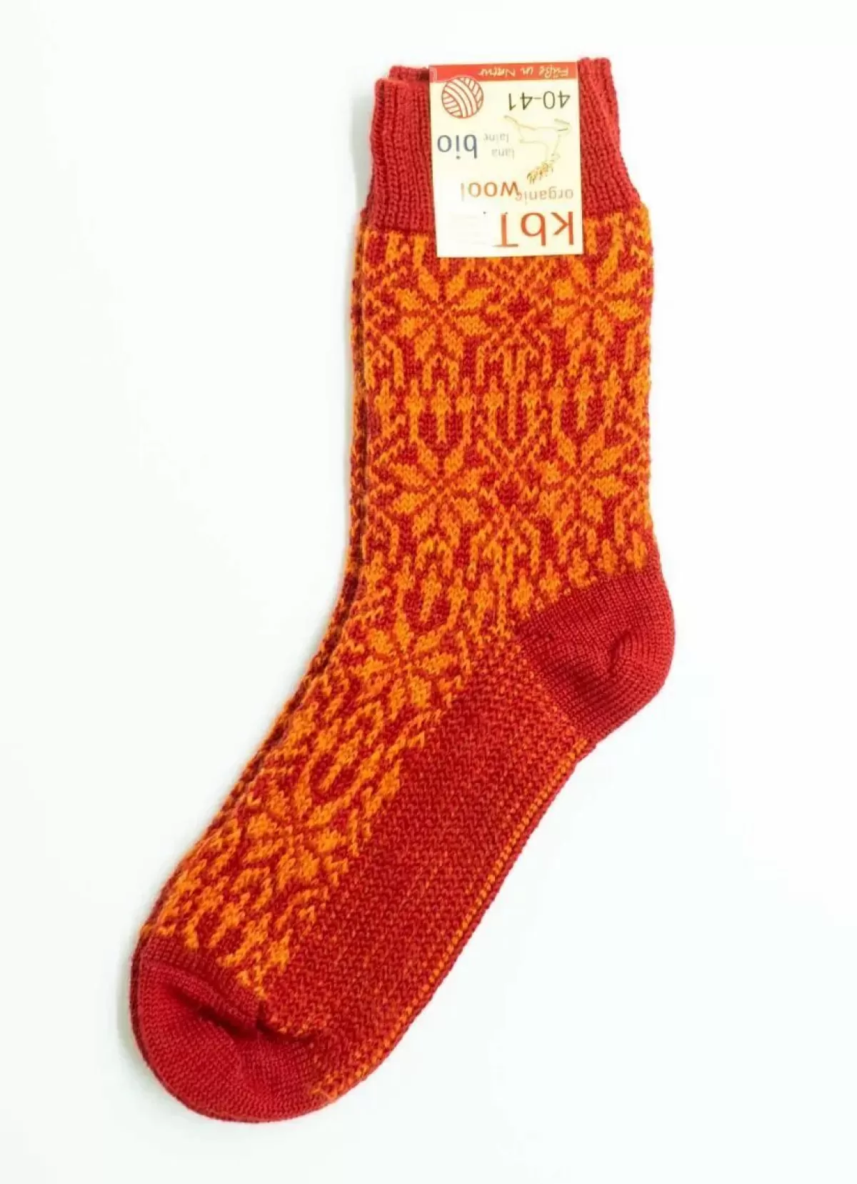 Danefæ Socken Und Strümpfe>Hirsch Natur Wool Socks Dk Red/Orange