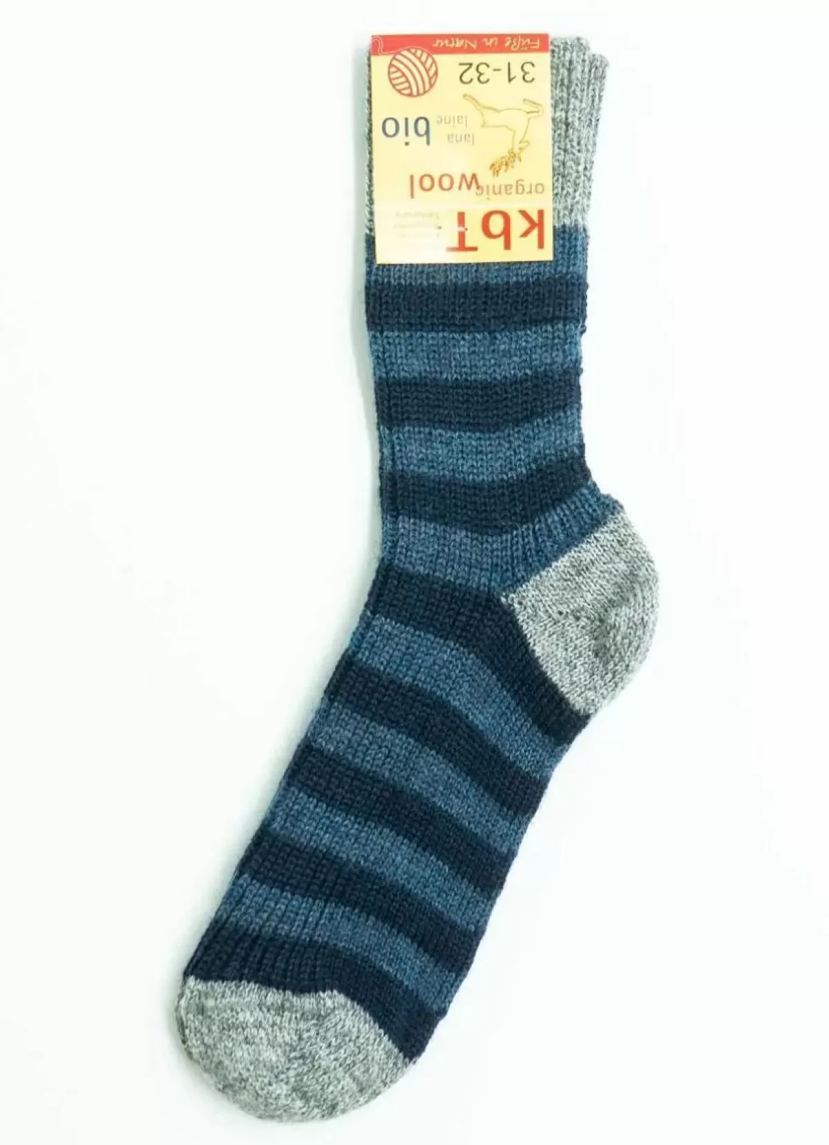 Cheap Hirsch Natur Wool Socks Stripes Grey/Jeans/Marine Kinder Wolle