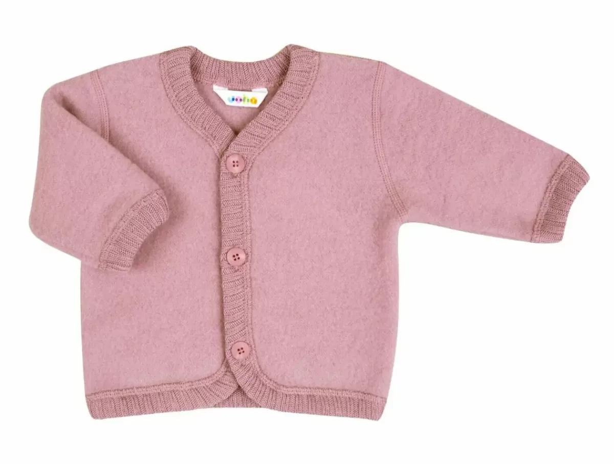 Clearance Joha Cardigan Uld Fleece Old Rose Baby Fleece