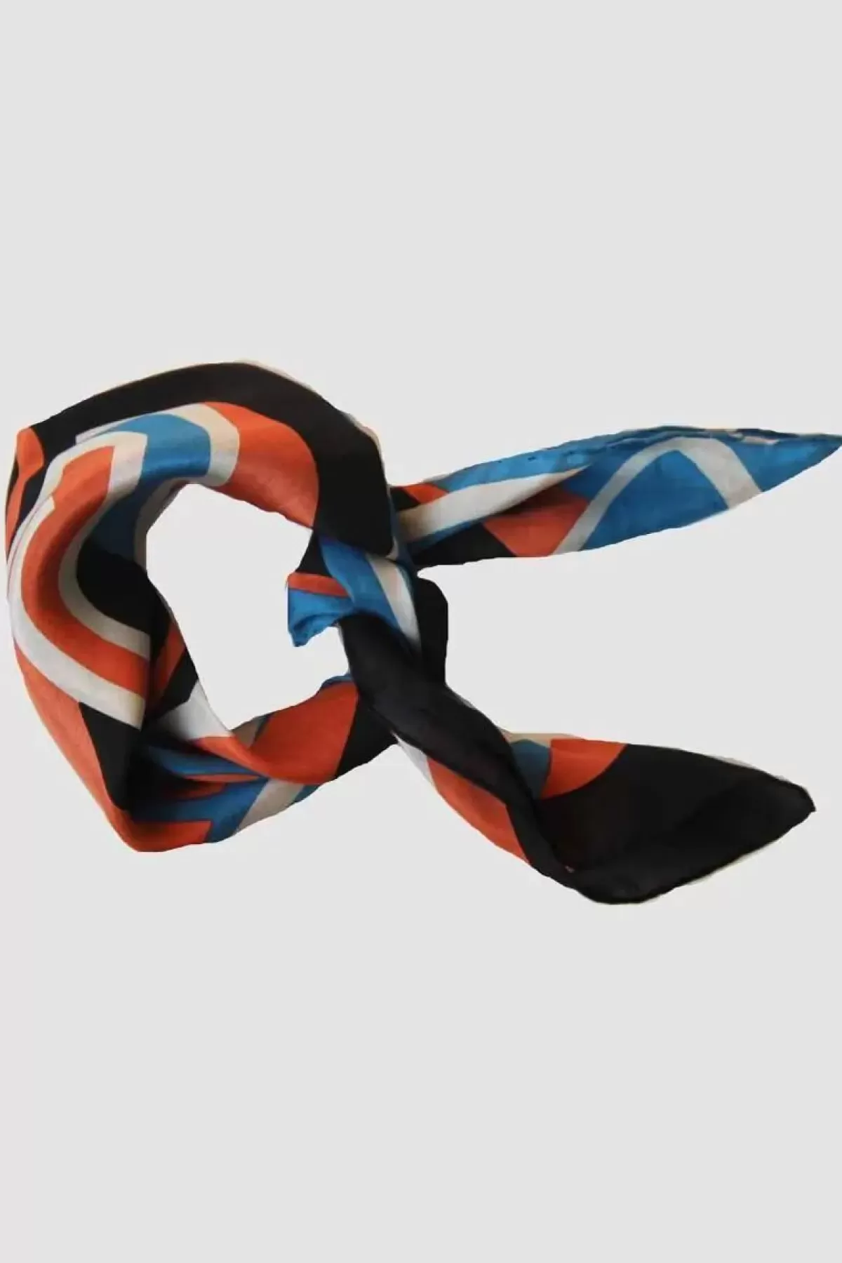 Danefæ Schals>Les Belles Vagabondes Mini Silk Scarf 70'S Black