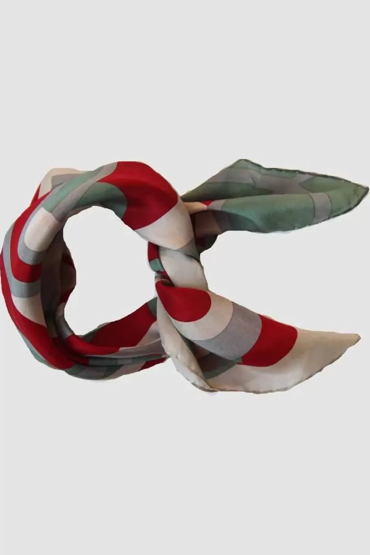 Danefæ Schals>Les Belles Vagabondes Mini Silk Scarf 70'S Bordeaux