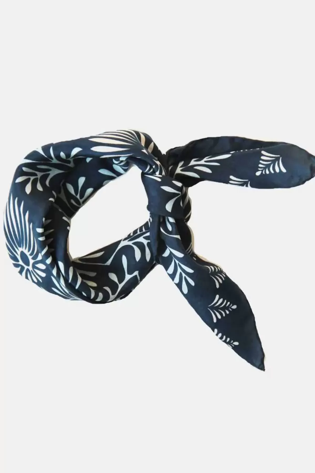 Danefæ Schals>Les Belles Vagabondes Mini Silk Scarf Azalee Navy