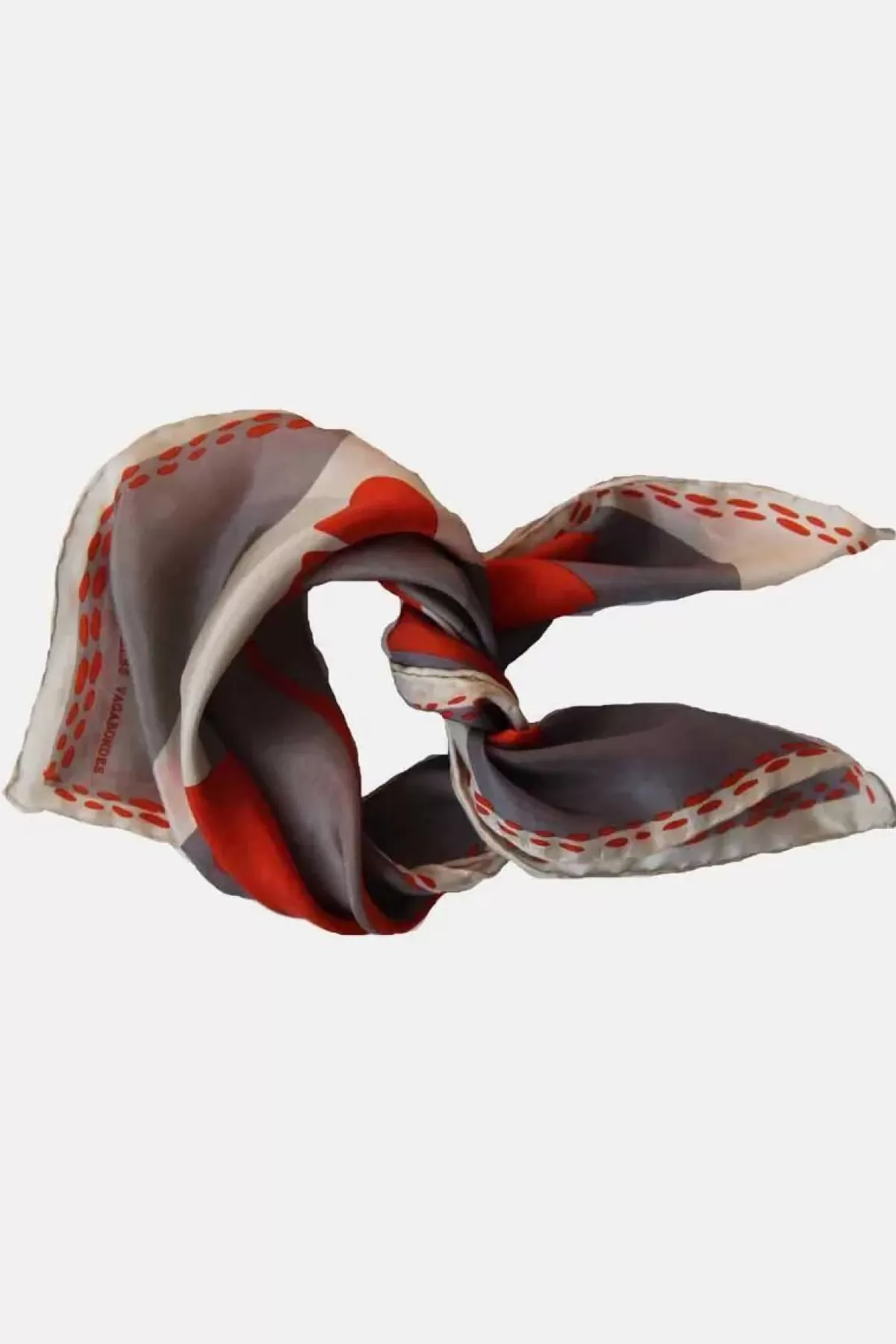 Danefæ Schals>Les Belles Vagabondes Mini Silk Scarf Biloba Orange