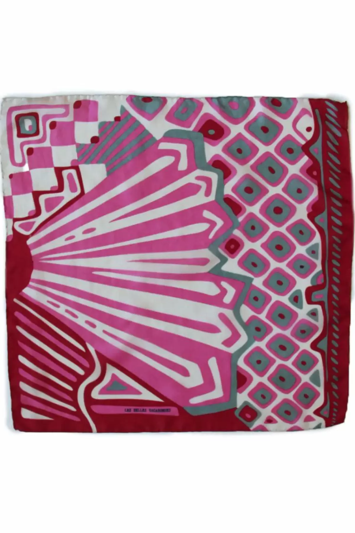 Danefæ Schals>Les Belles Vagabondes Mini Silk Scarf Circus Fuchsia