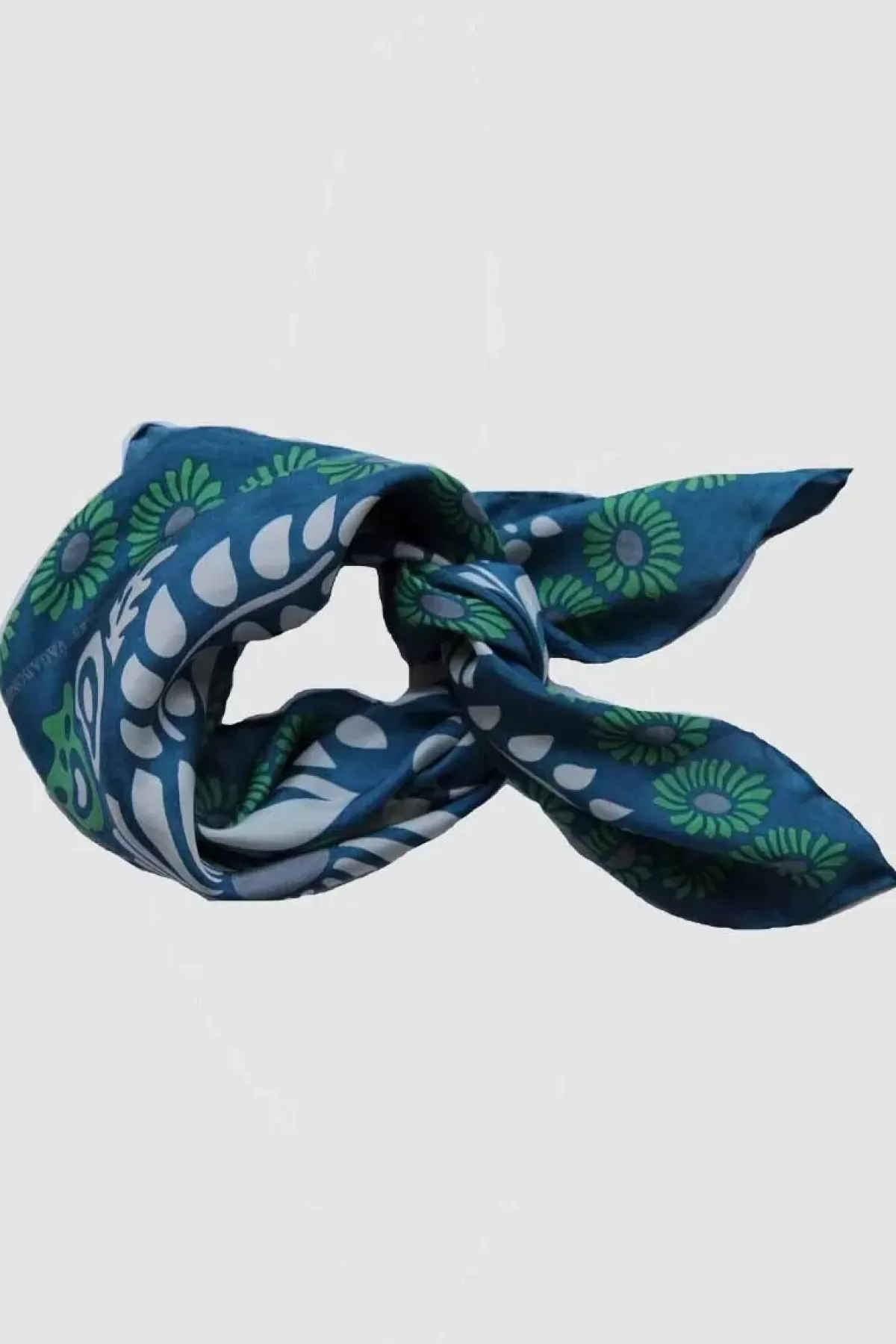 Danefæ Schals>Les Belles Vagabondes Mini Silk Scarf Cosmos Navy