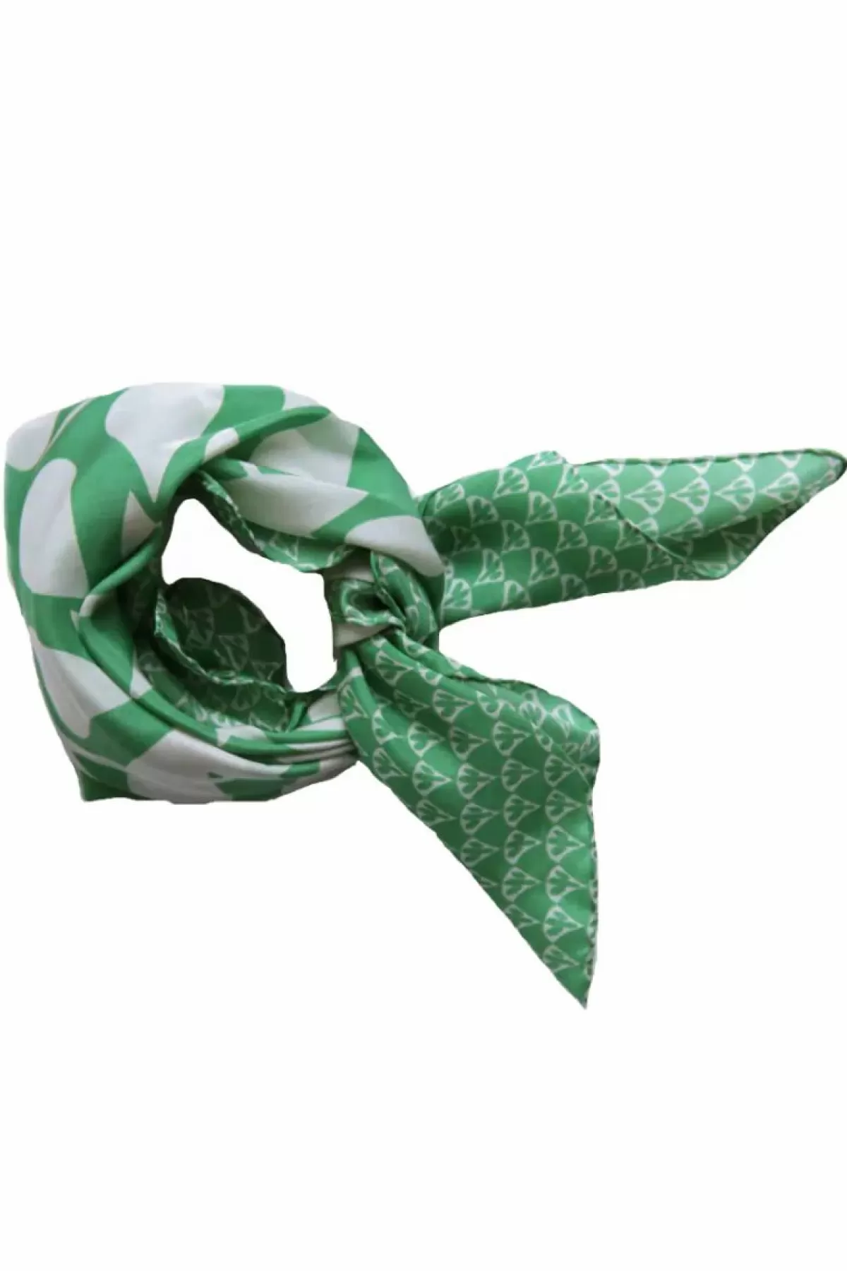 Danefæ Schals>Les Belles Vagabondes Mini Silk Scarf Ficus Green