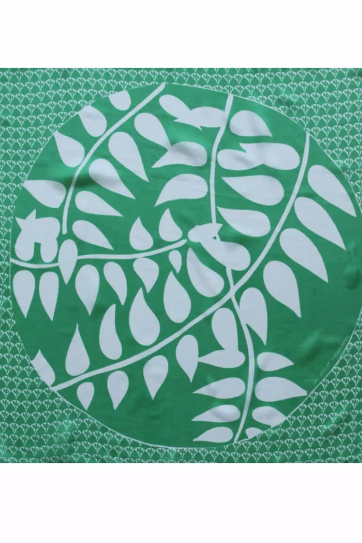 Danefæ Schals>Les Belles Vagabondes Mini Silk Scarf Ficus Green