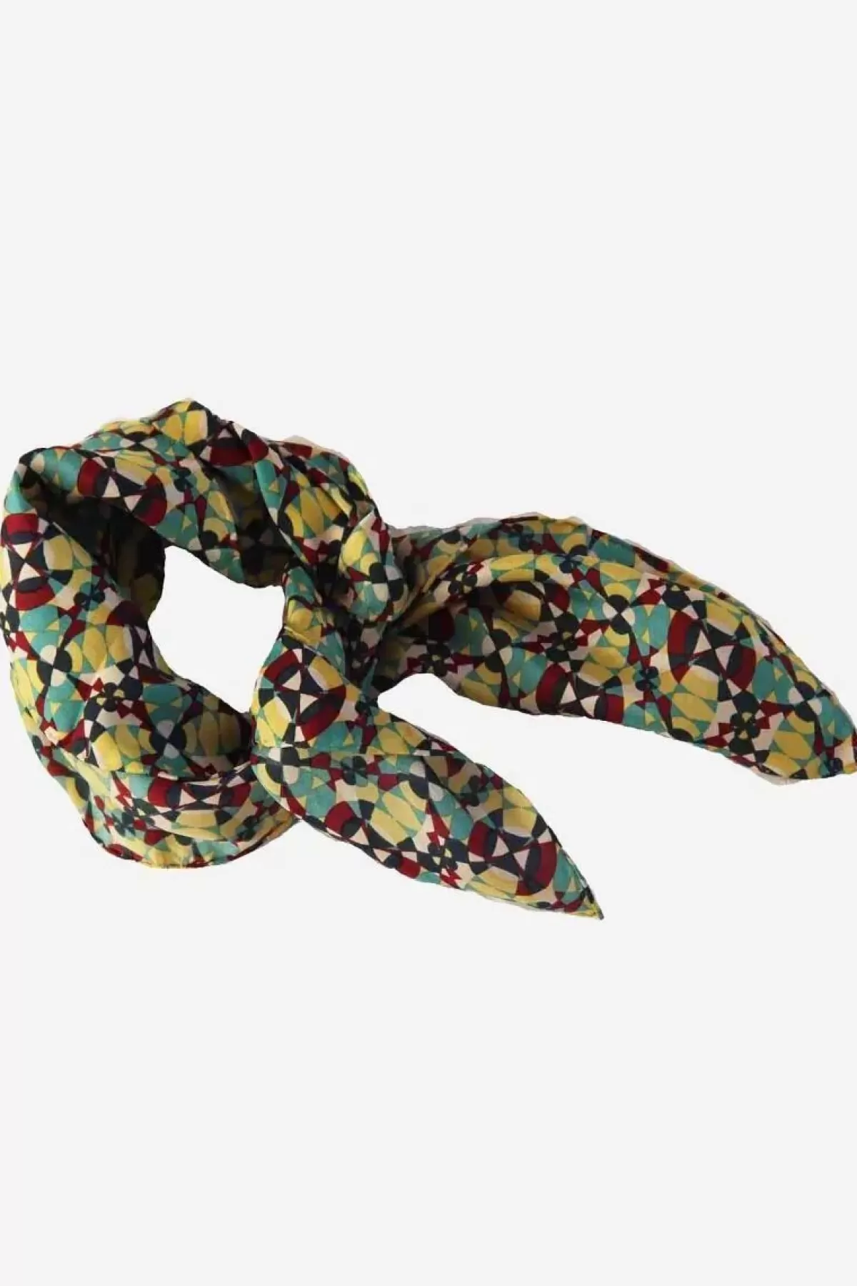 Danefæ Schals>Les Belles Vagabondes Mini Silk Scarf Kaleidoscope Prune